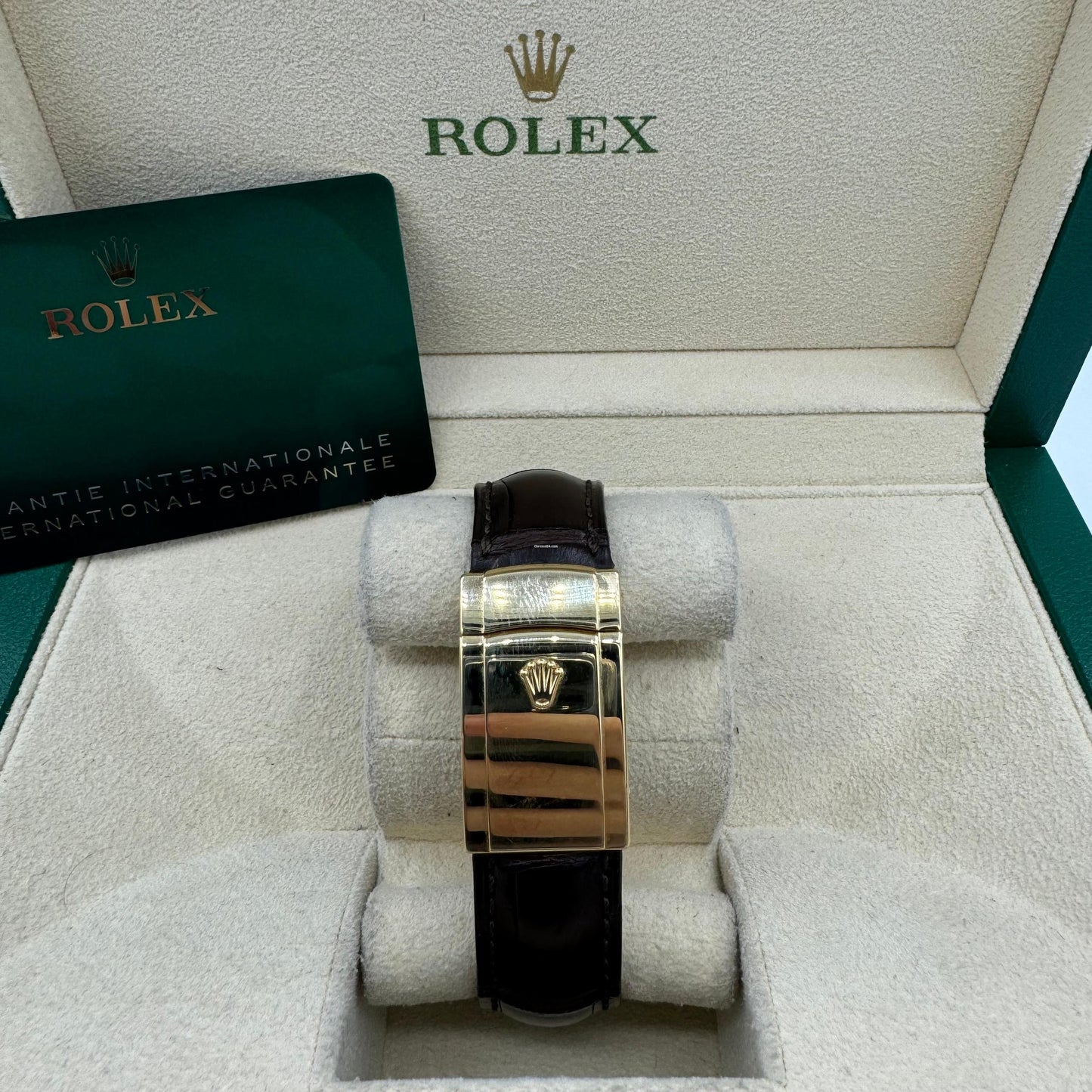 Rolex Yellow Gold Sky-Dweller Watch - Silver Sunray Roman Dial - Brown Leather Strap - 326138 s