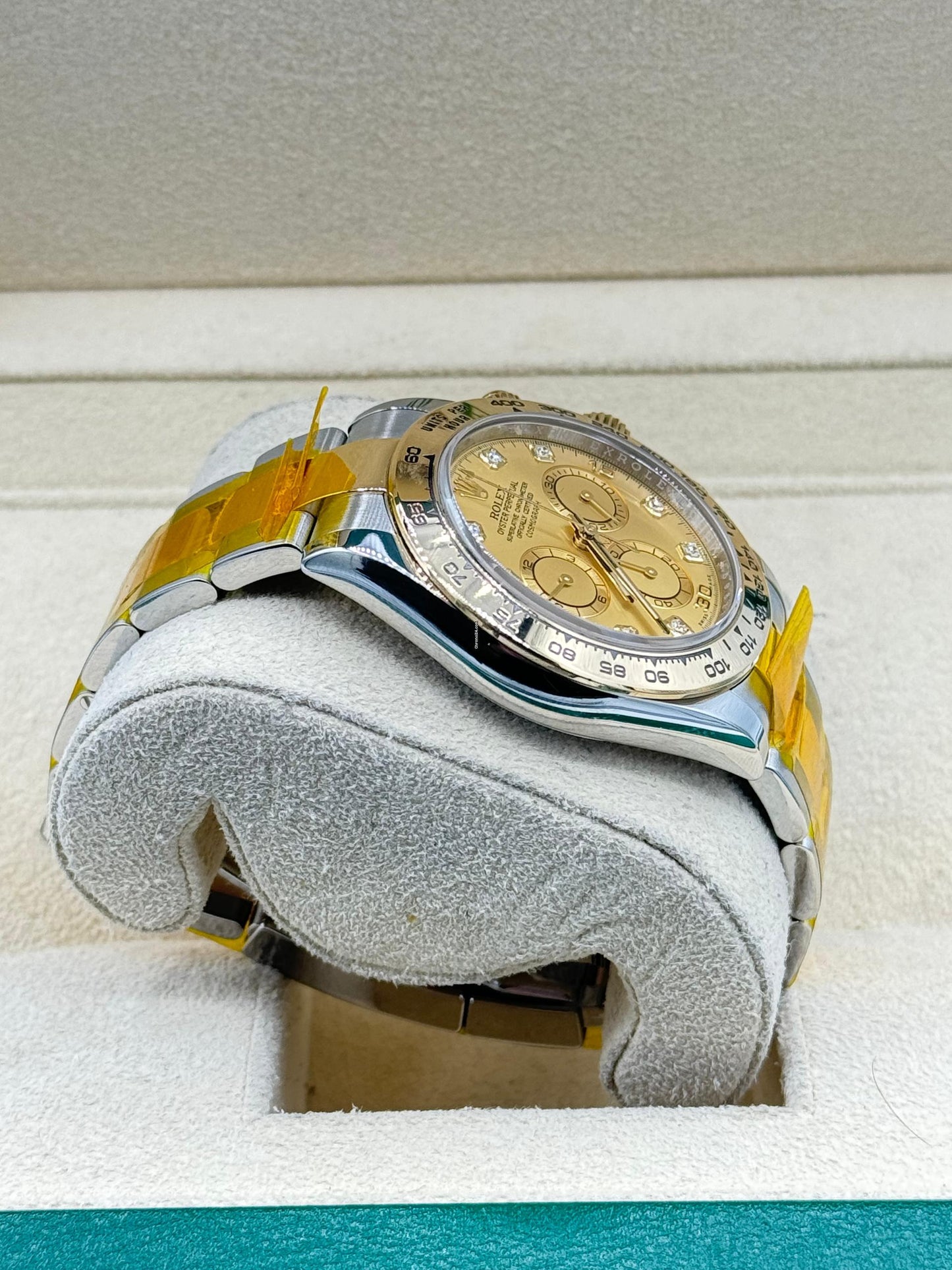 Rolex Yellow Rolesor Cosmograph Daytona 40 Watch - Champagne Diamond Dial - 116503 chd
