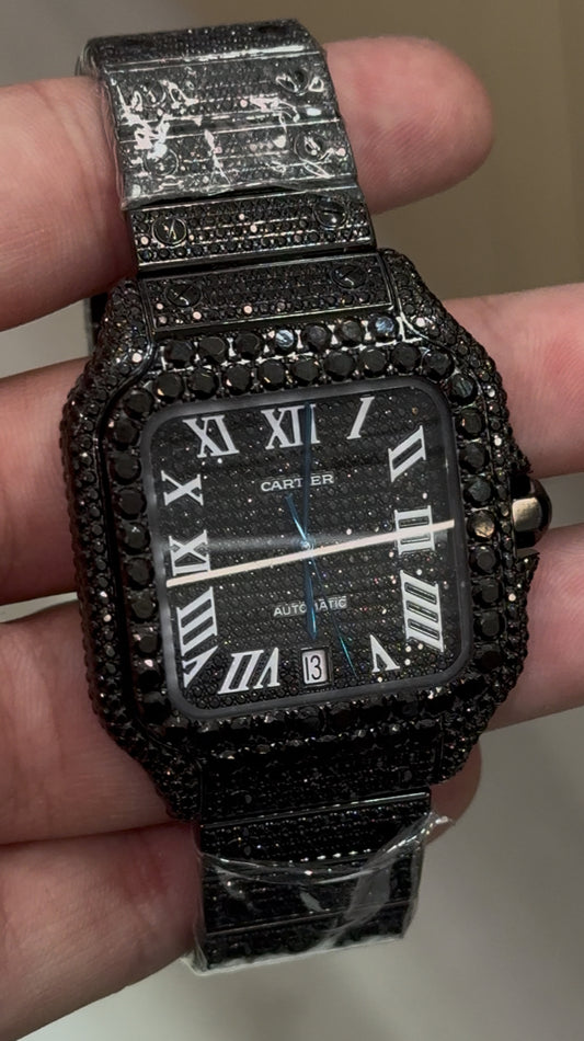 Iced out cartier Santos