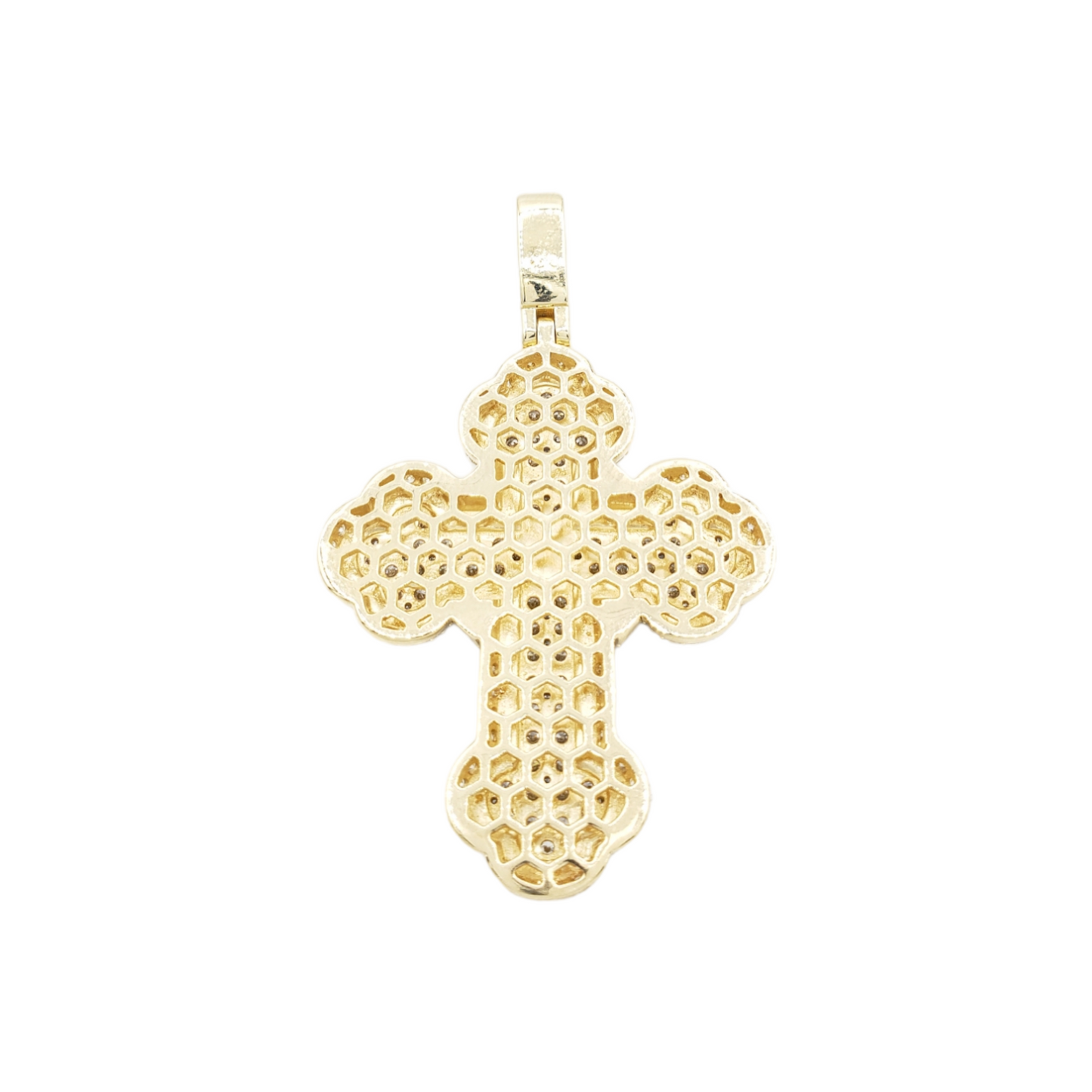 14k Chrome Diamond Cross With 3.63 Carats Of Diamonds #26320