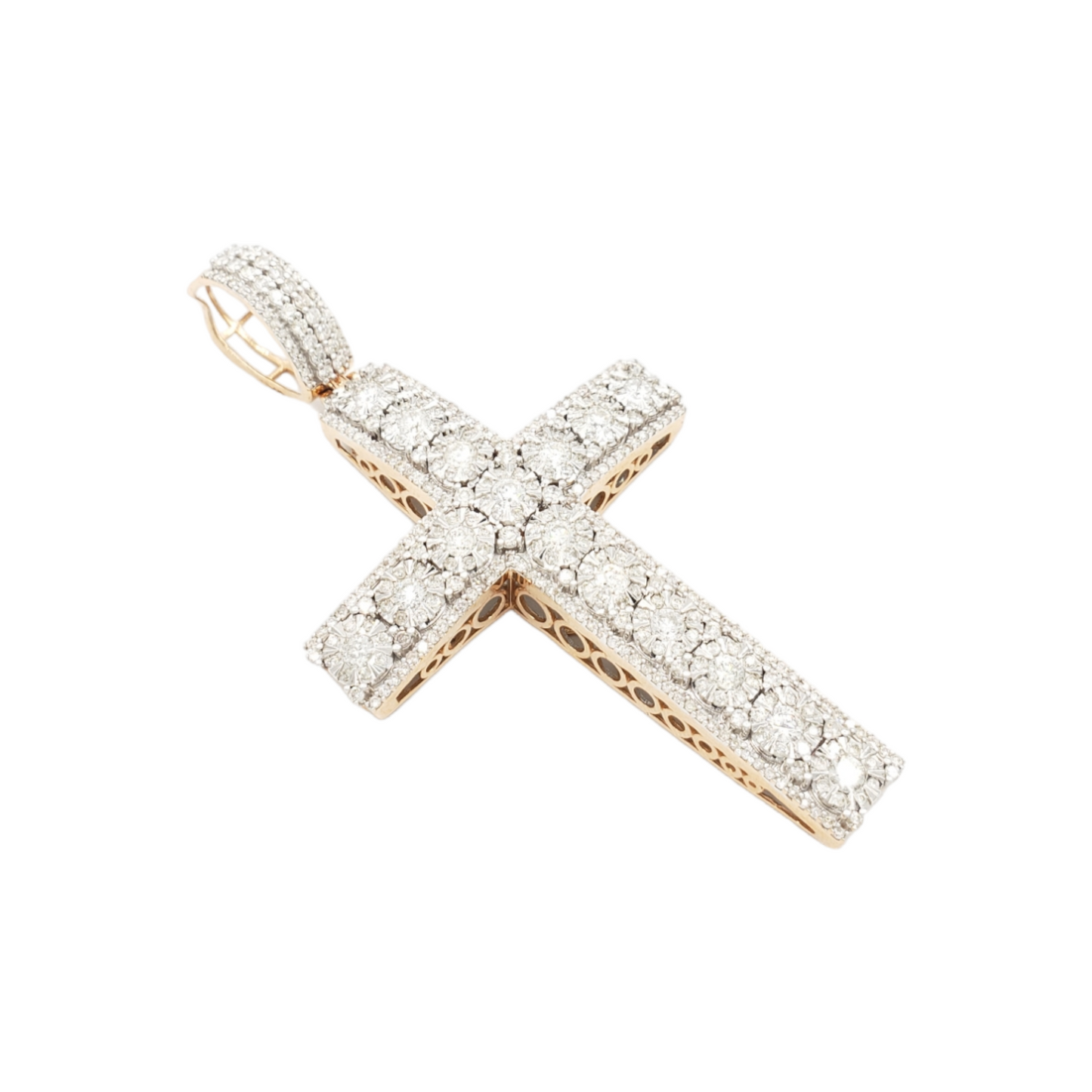 14k Diamond Cross With 2.94 Carats Of Diamonds #22521