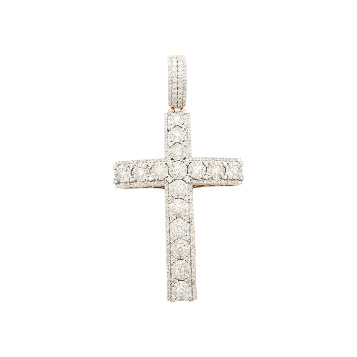 14k Diamond Cross With 2.94 Carats Of Diamonds #22521