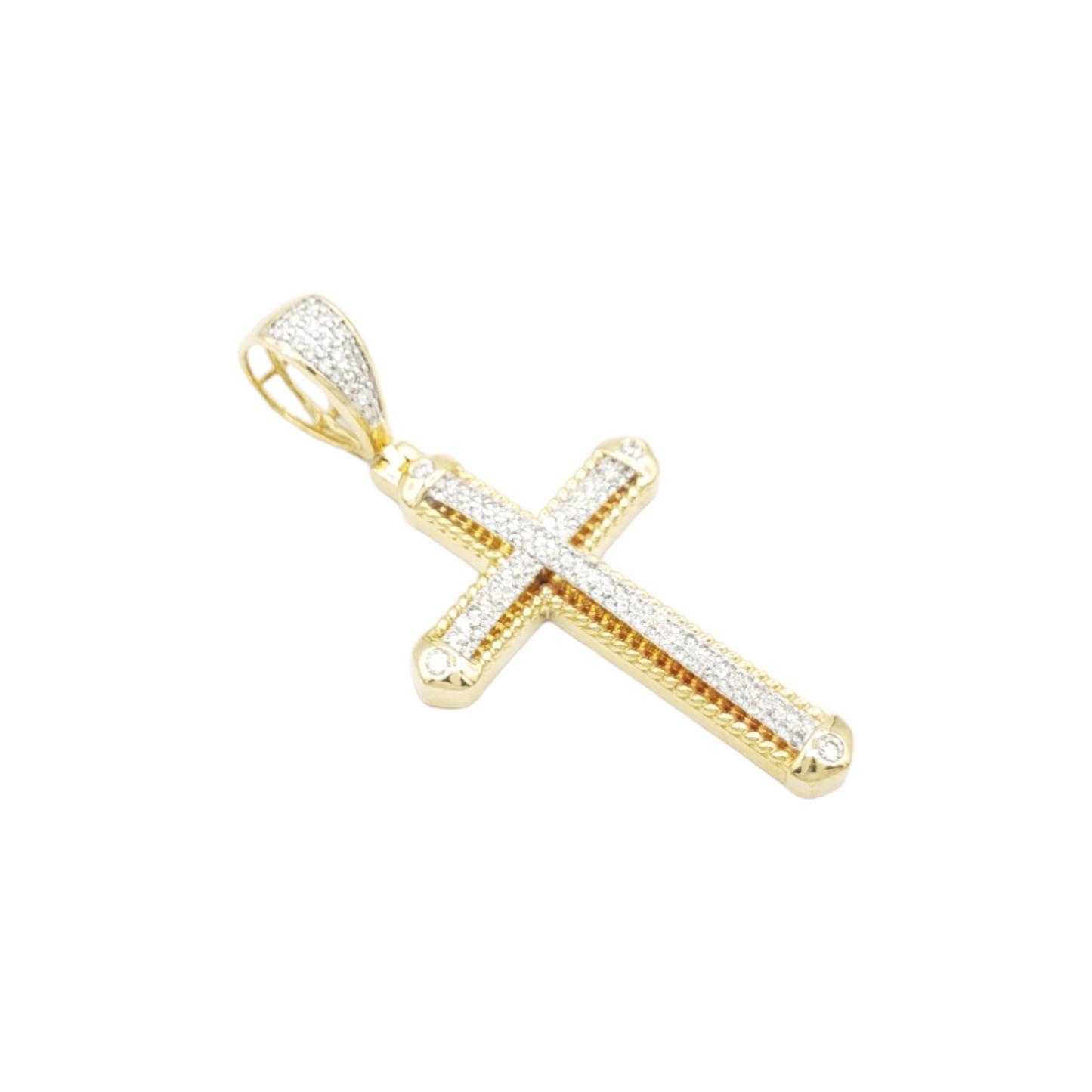 14k Diamond Cross With 0.78 Carats Of Diamonds #23858