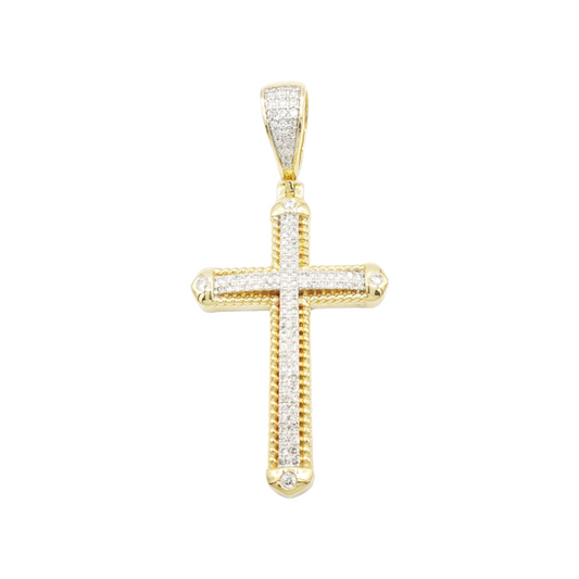 14k Diamond Cross With 0.78 Carats Of Diamonds #23858