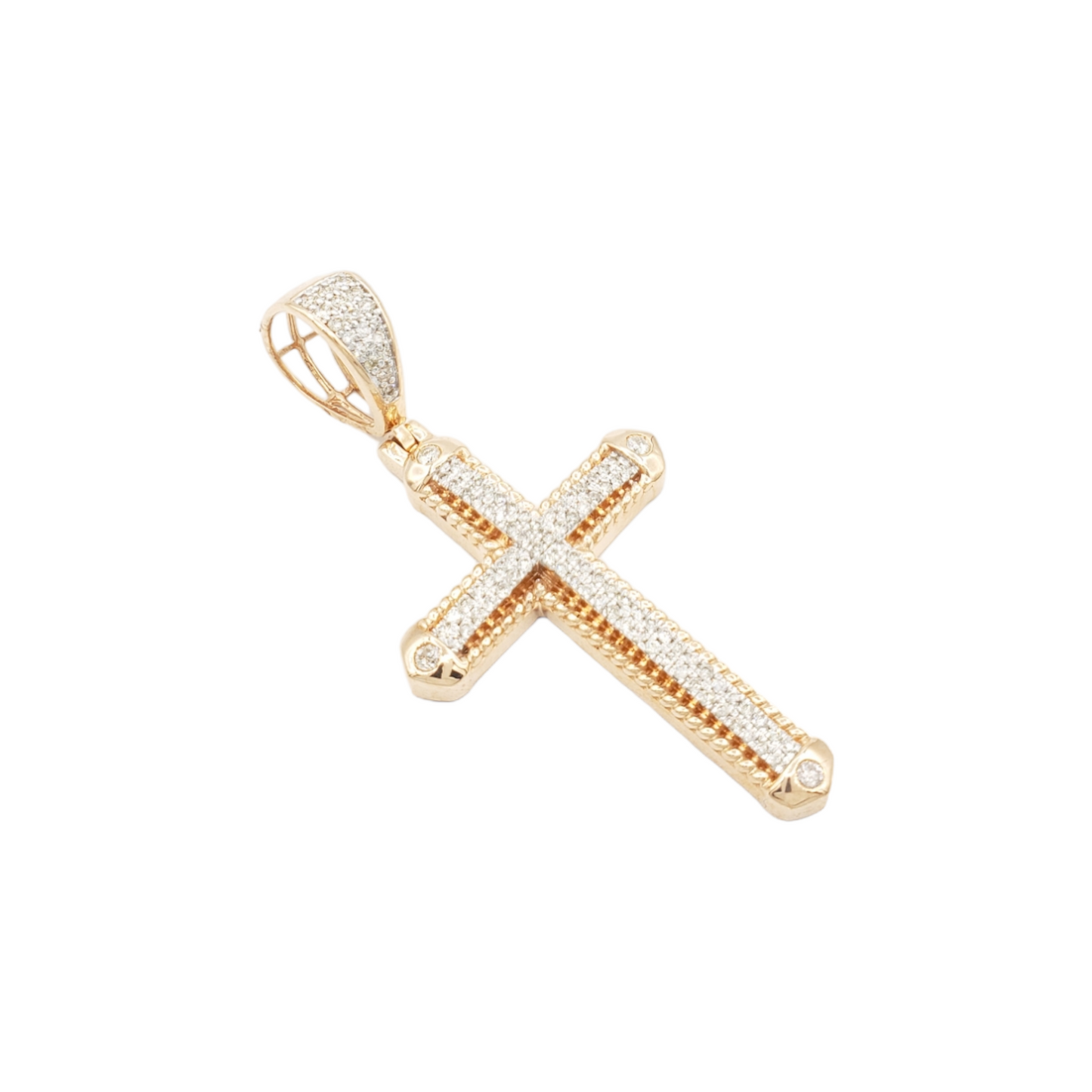 14k Diamond Cross With 0.78 Carats Of Diamonds #23858