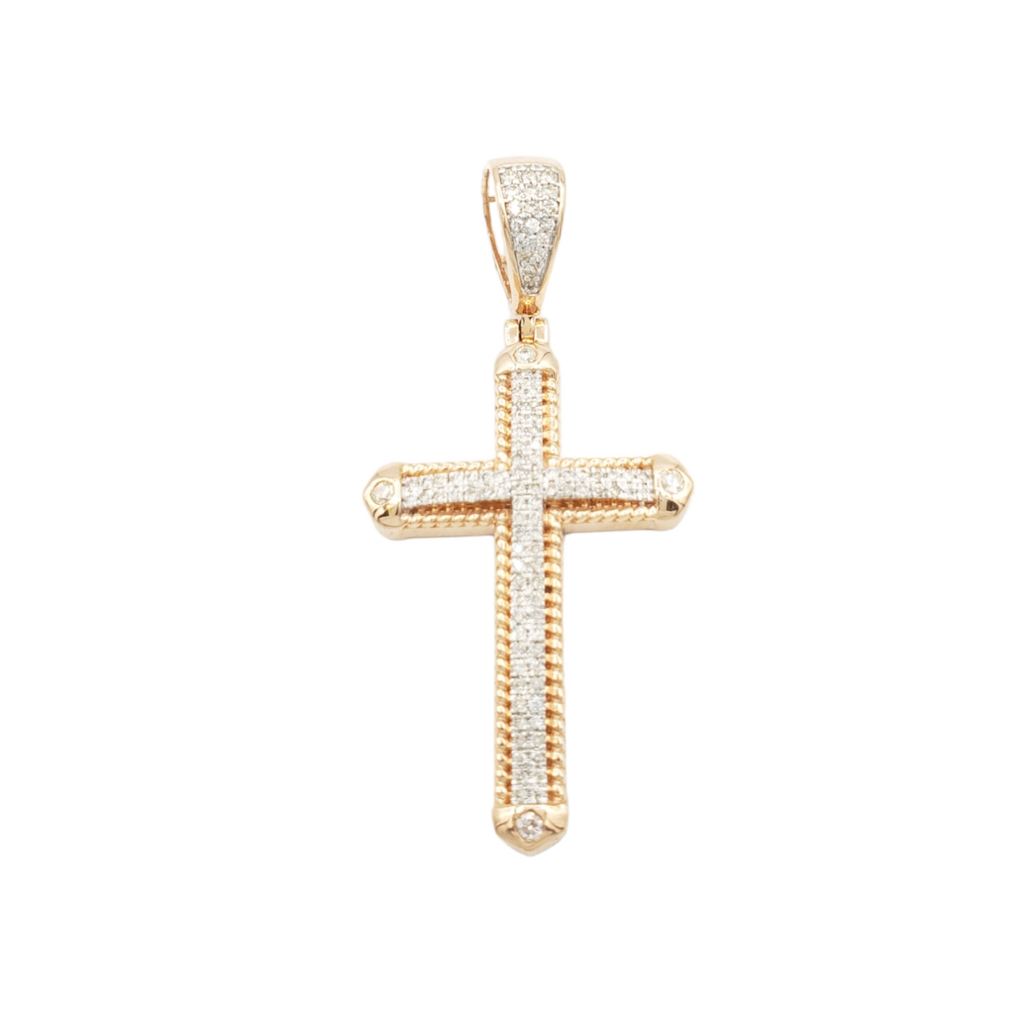 14k Diamond Cross With 0.78 Carats Of Diamonds #23858