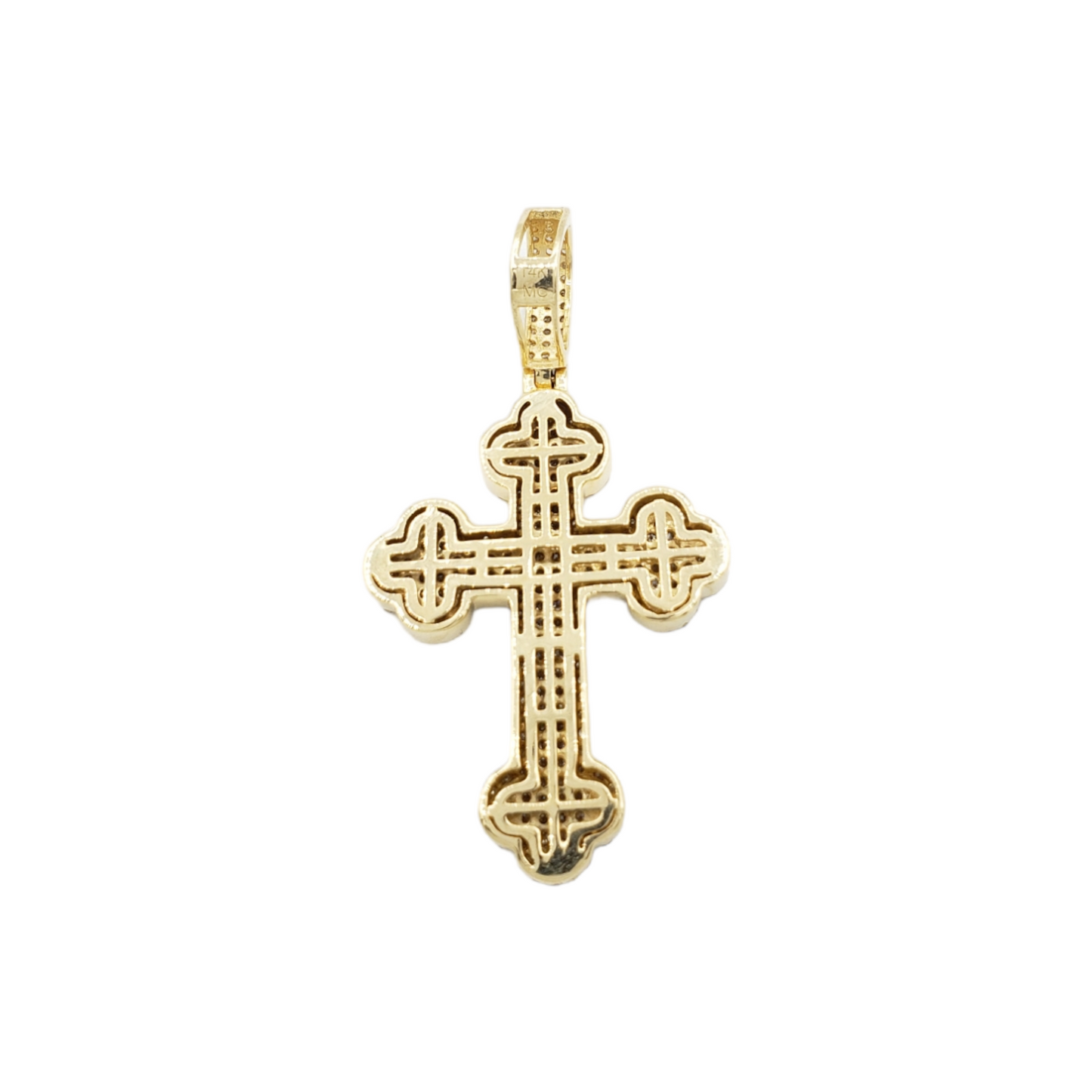 2.0 14k Chrome Diamond Cross With 1.4 Carats Of Diamonds #22369
