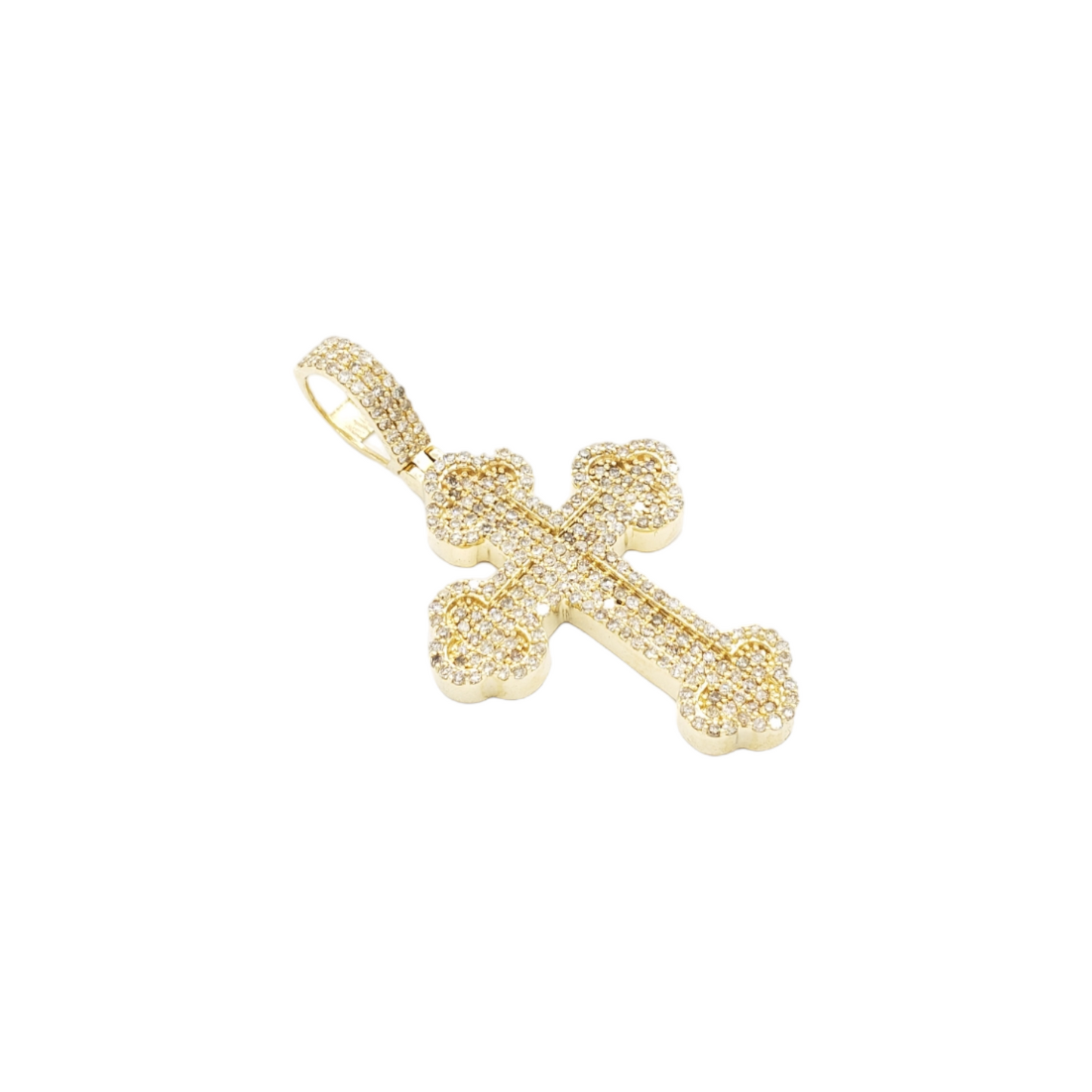 2.0 14k Chrome Diamond Cross With 1.4 Carats Of Diamonds #22369