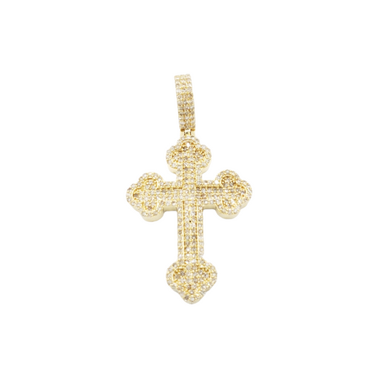 2.0 14k Chrome Diamond Cross With 1.4 Carats Of Diamonds #22369