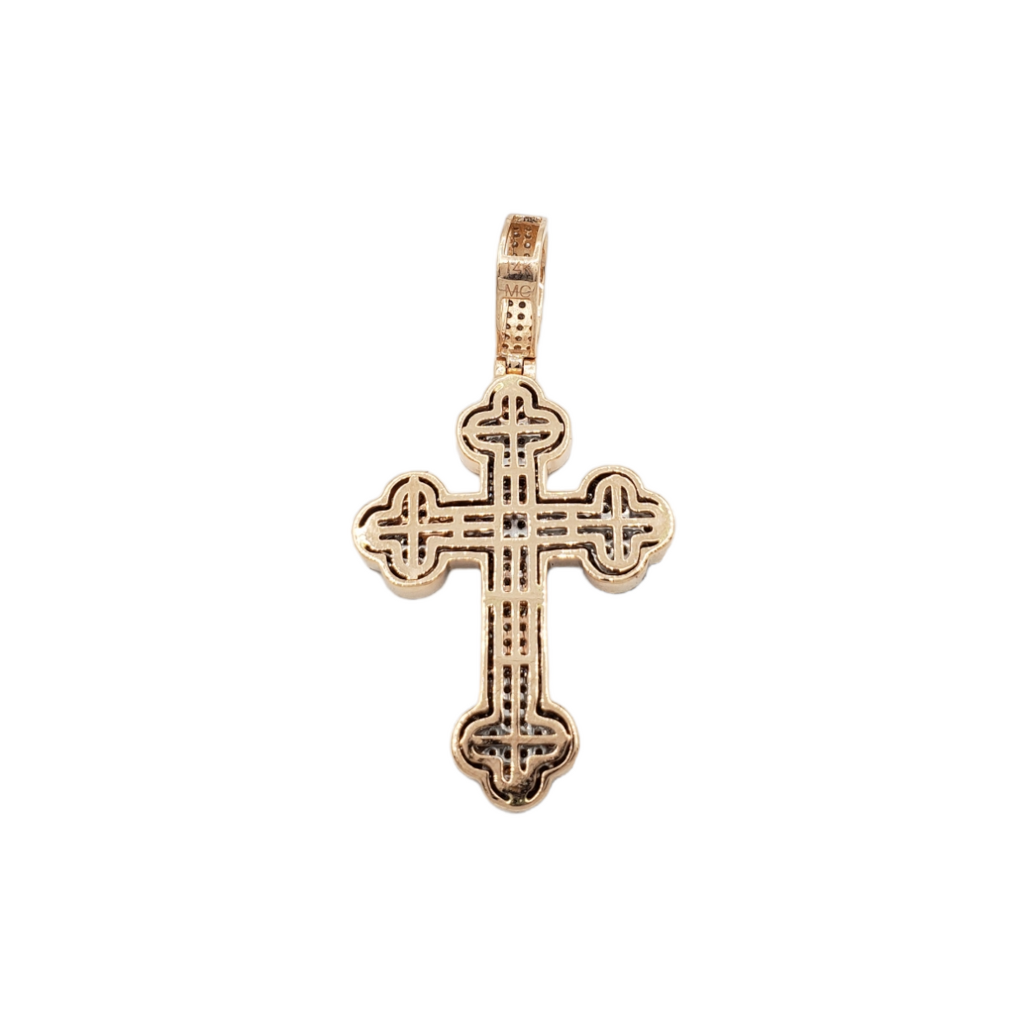 2.0 14k Chrome Diamond Cross With 1.4 Carats Of Diamonds #22369