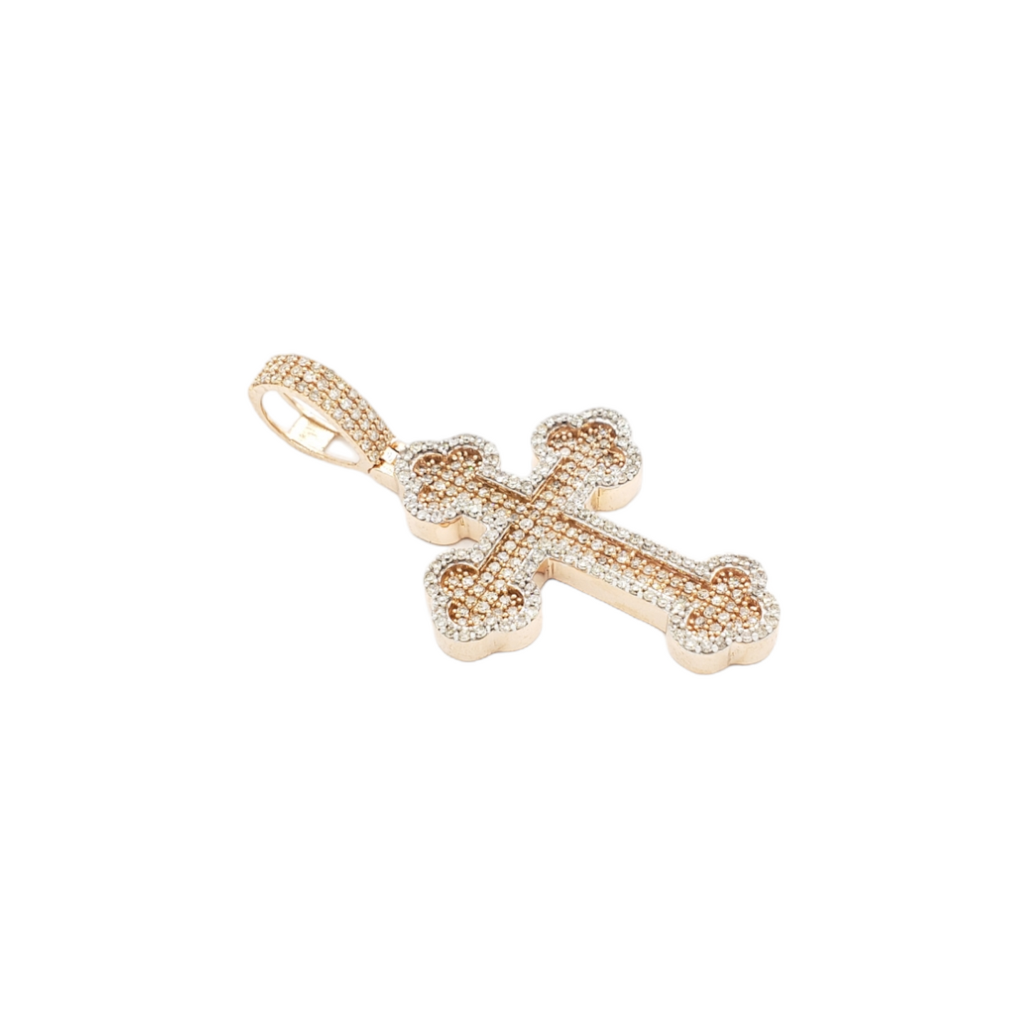2.0 14k Chrome Diamond Cross With 1.4 Carats Of Diamonds #22369