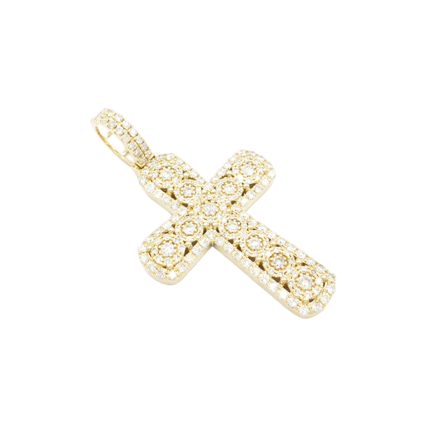 14k Diamond Cross With 2.90 Carats Of Diamonds #11311