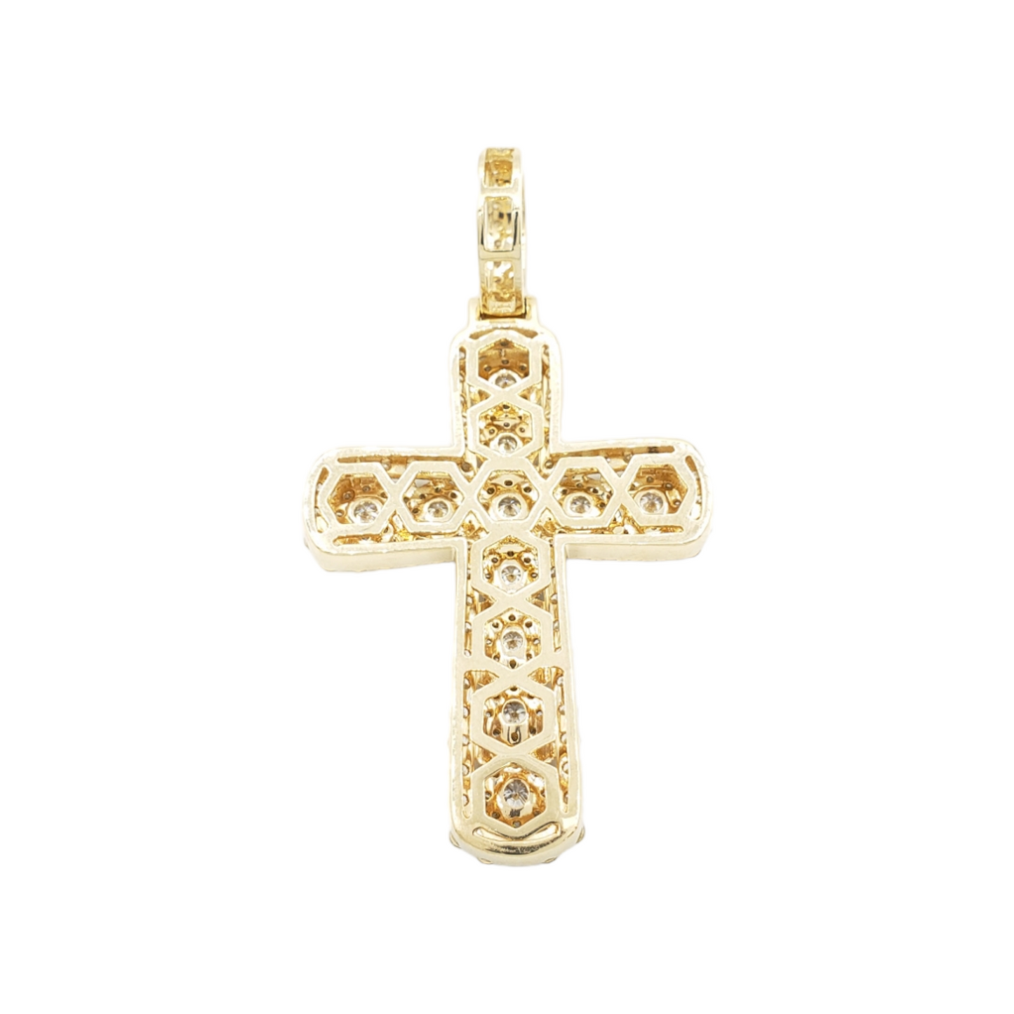 14k Diamond Cross With 2.90 Carats Of Diamonds #11311