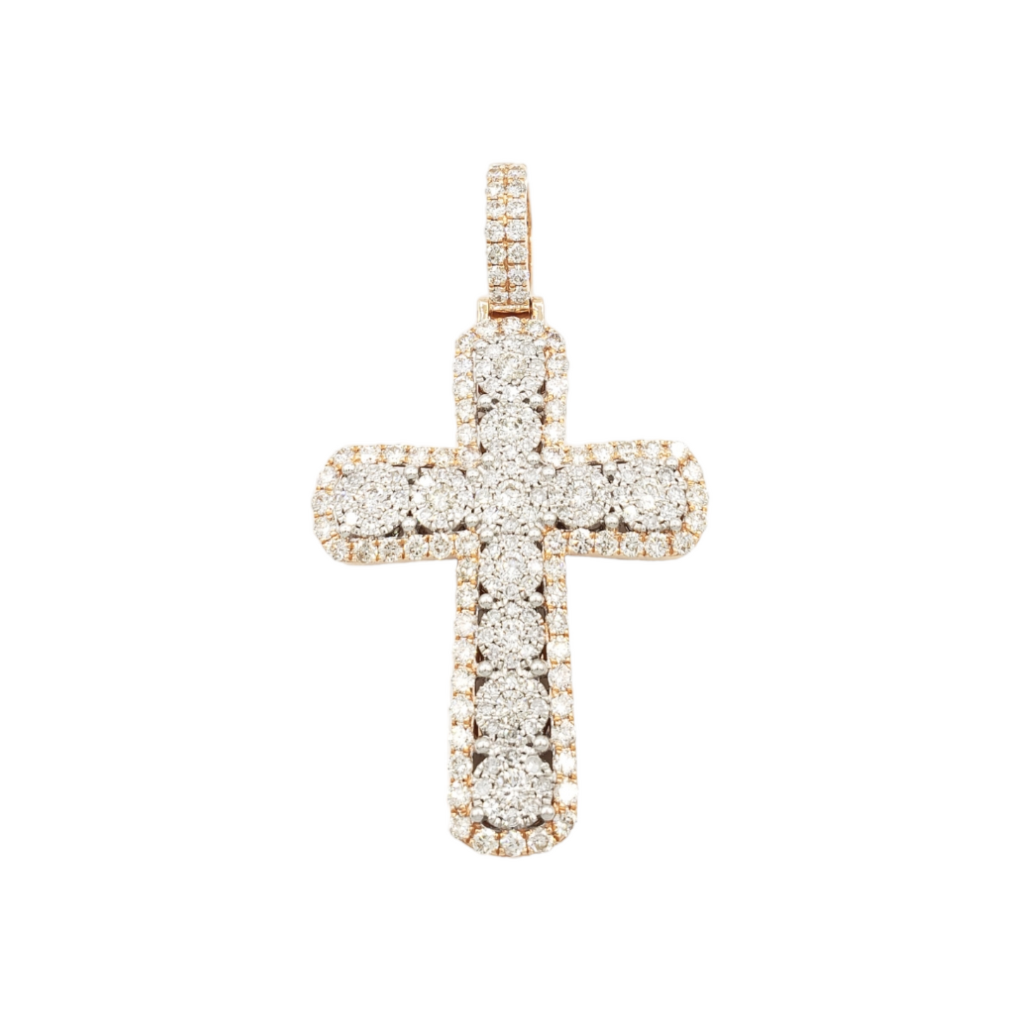 14k Diamond Cross With 2.90 Carats Of Diamonds #11311