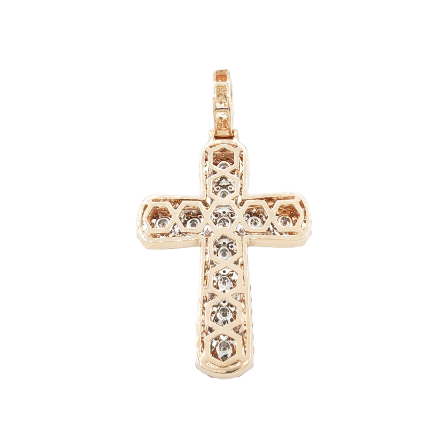 14k Diamond Cross With 2.90 Carats Of Diamonds #11311