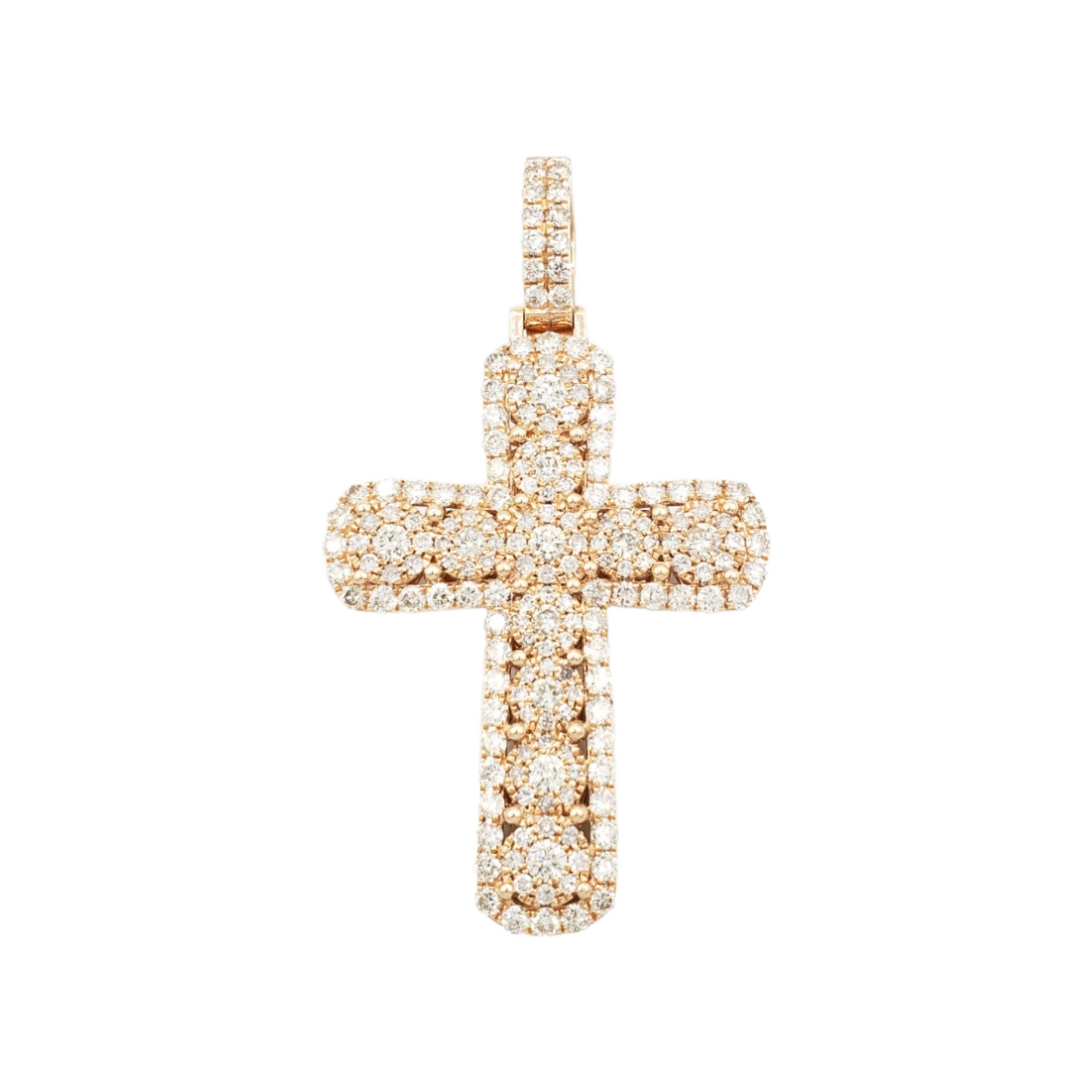 14k Diamond Cross With 2.90 Carats Of Diamonds #11311