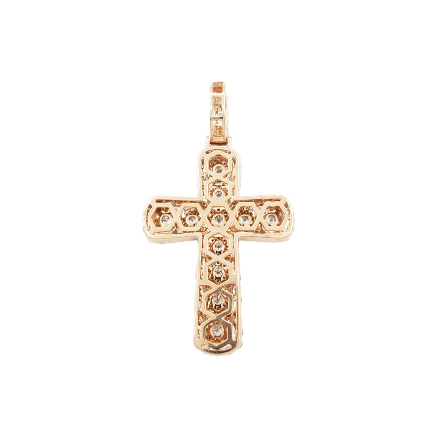 14k Diamond Cross With 2.90 Carats Of Diamonds #11311