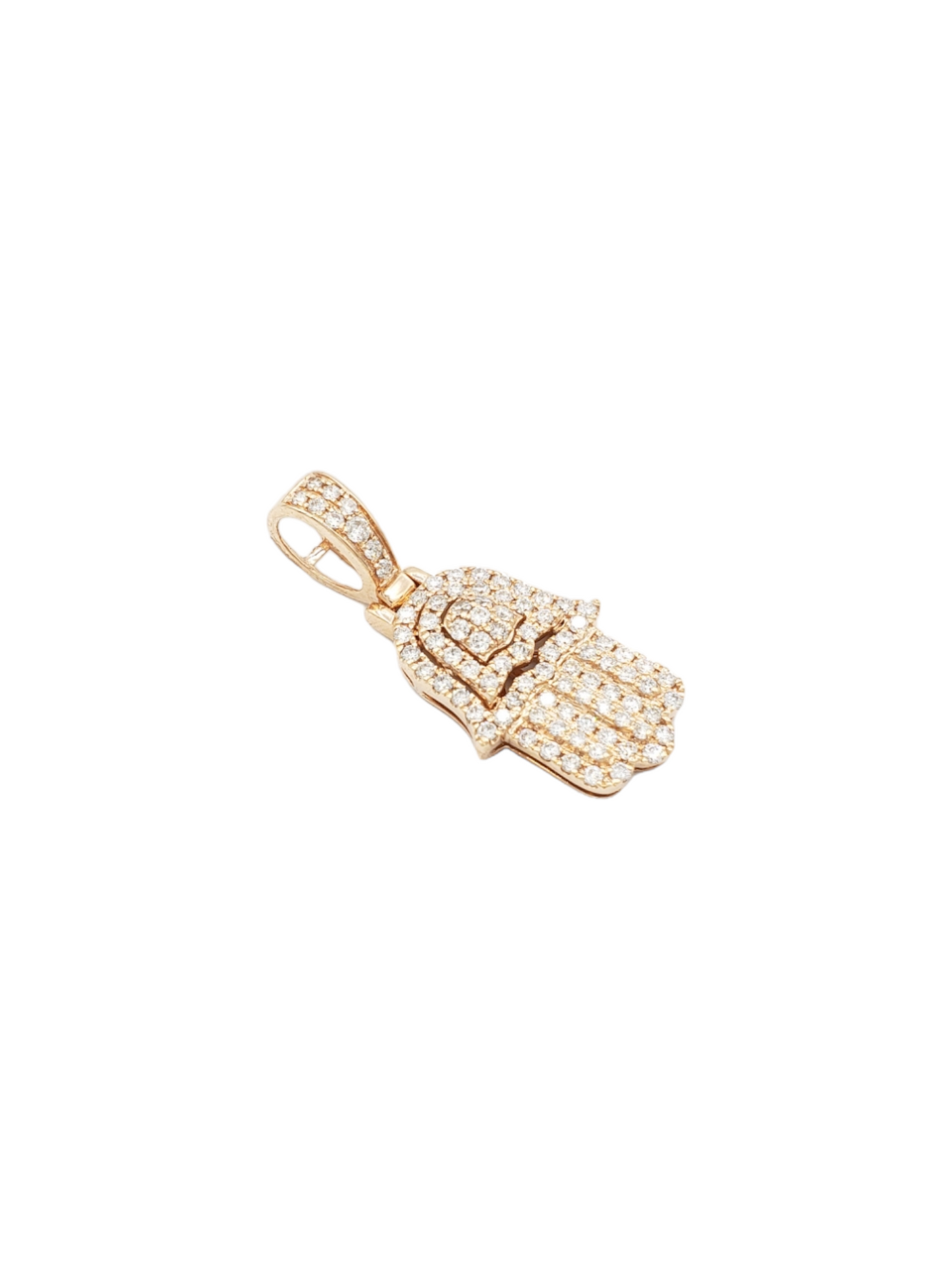 14k 3D Diamond Hamsa With 1.25 Carats Of Diamonds #9164