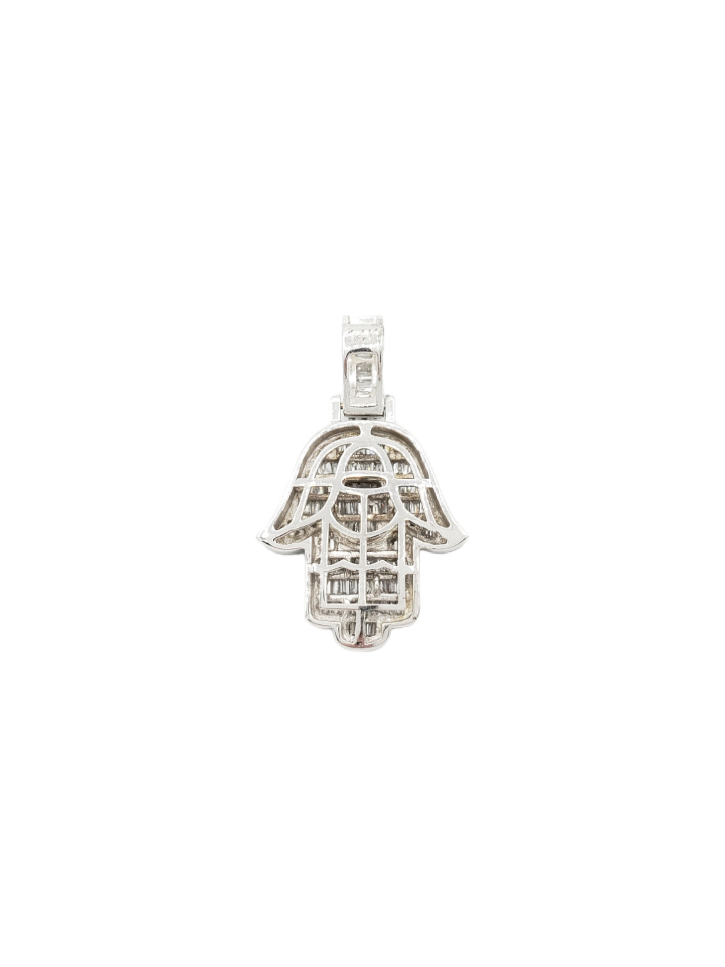 14k Baguette Diamond Hamsa With .99 Carats Of Diamonds #21362