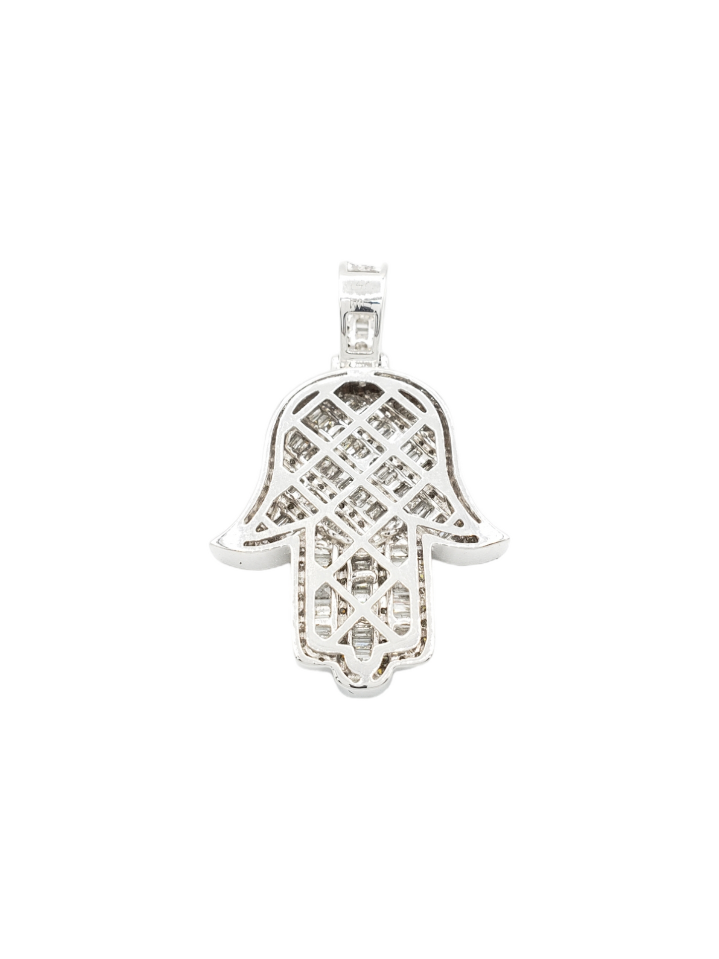 14k Baguette Diamond Hamsa With 2.44 Carats Of Diamonds #24218