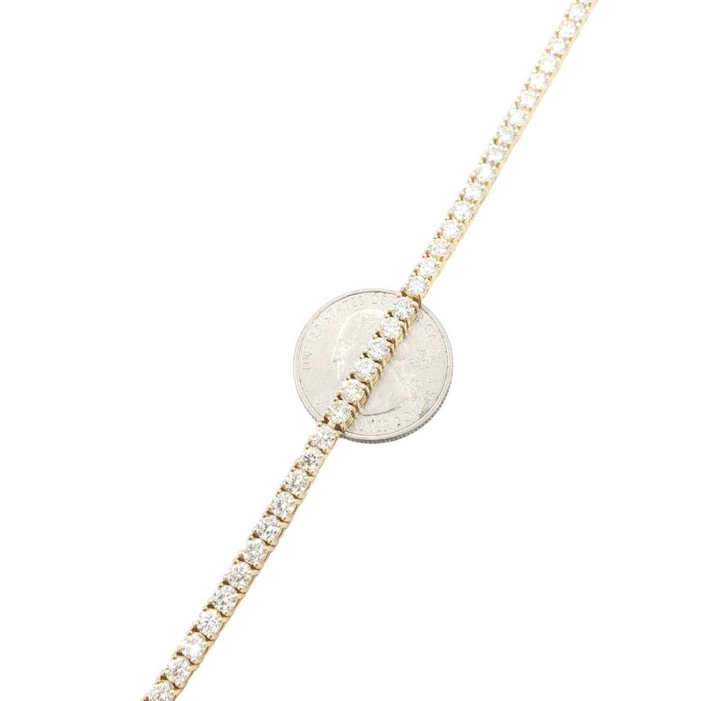 14k 3.4mm Diamond Tennis Bracelet #24592