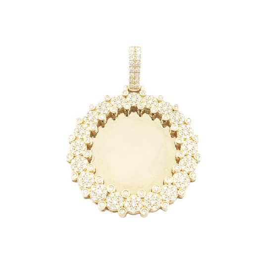 14k Diamond Picture Pendant With 3.40 Carats Of Diamonds #13066