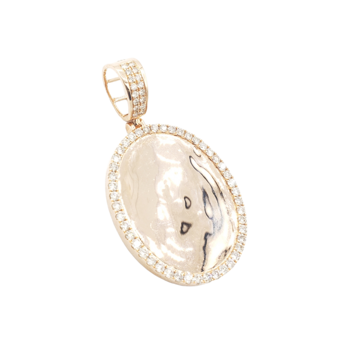 14k Oval Diamond Picture Pendant With 2.01 Carats Of Diamonds #14564