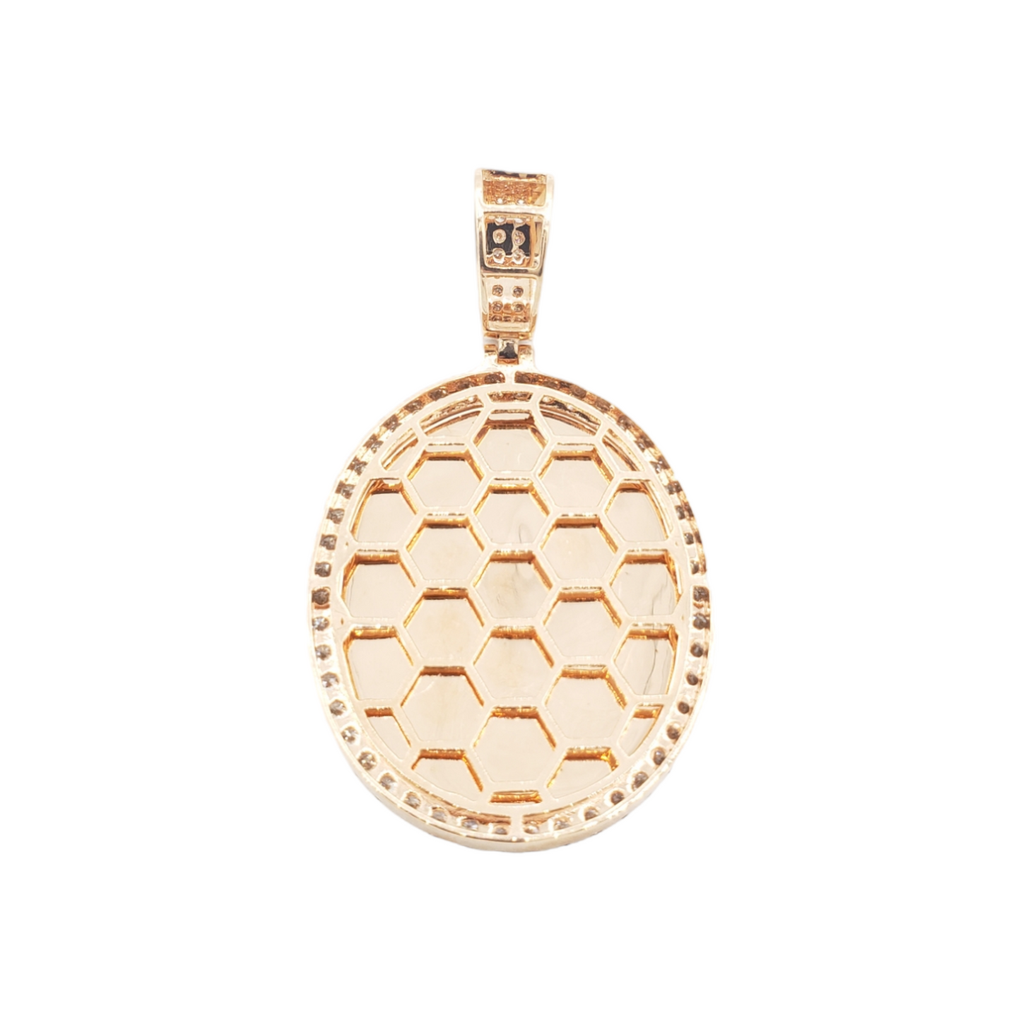 14k Oval Diamond Picture Pendant With 2.01 Carats Of Diamonds #14564