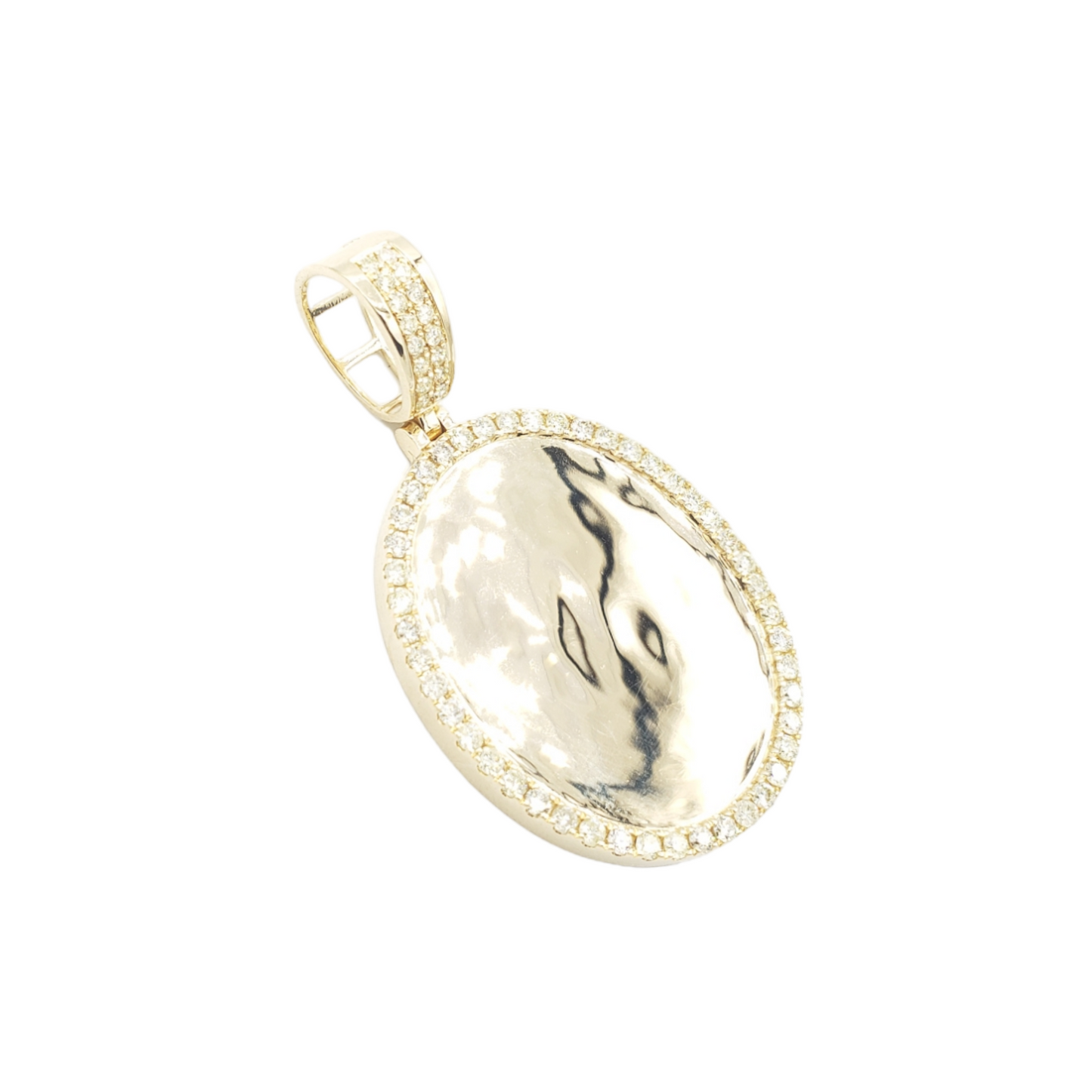 14k Oval Diamond Picture Pendant With 2.01 Carats Of Diamonds #14564