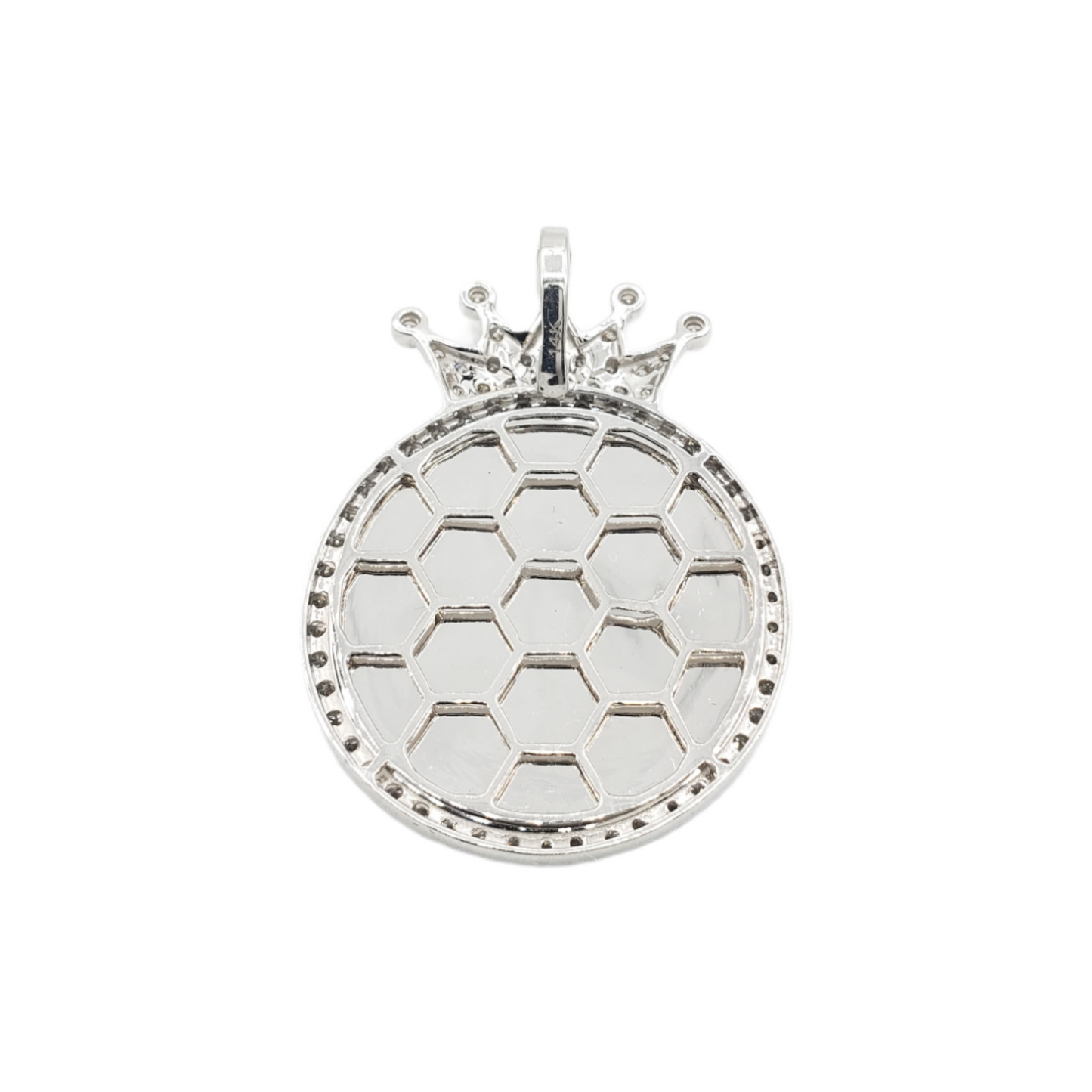 14k Crown Diamond Picture Pendant With 1.45 Carats Of Diamonds #11625