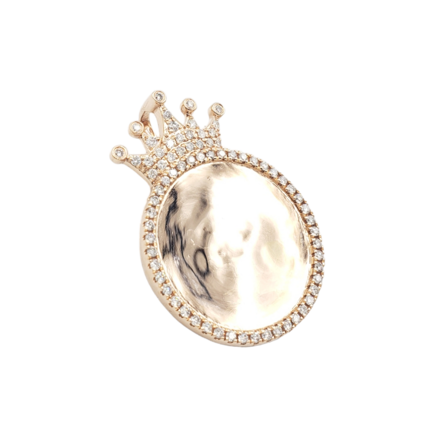 14k Crown Diamond Picture Pendant With 1.45 Carats Of Diamonds #11625
