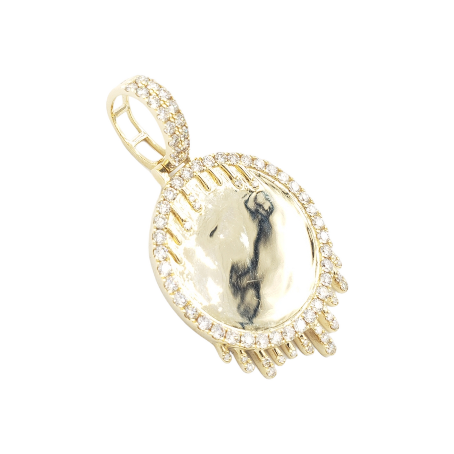 14k Drip Diamond Picture Pendant With 2.50 Carats Of Diamonds #14430
