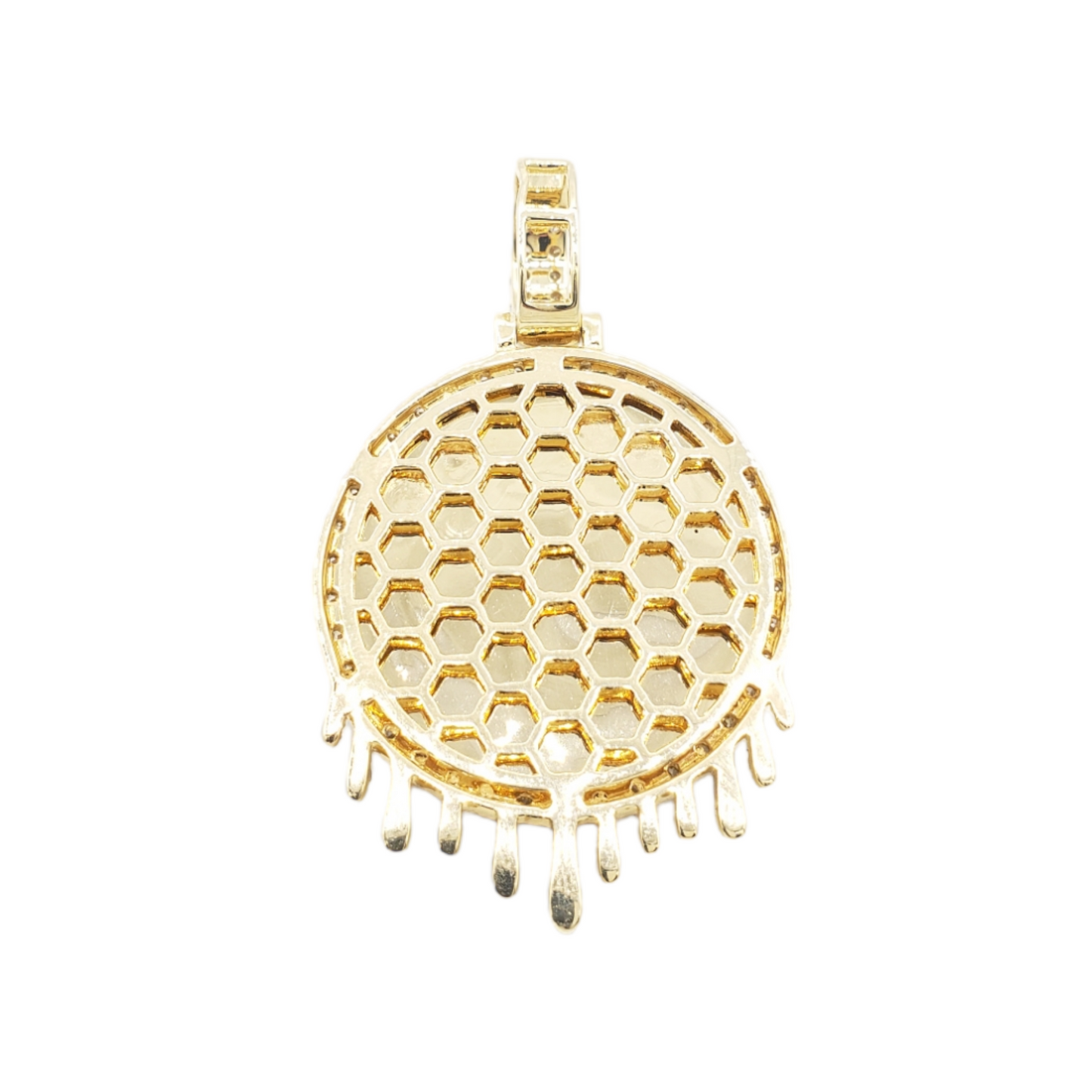 14k Drip Diamond Picture Pendant With 2.50 Carats Of Diamonds #14430
