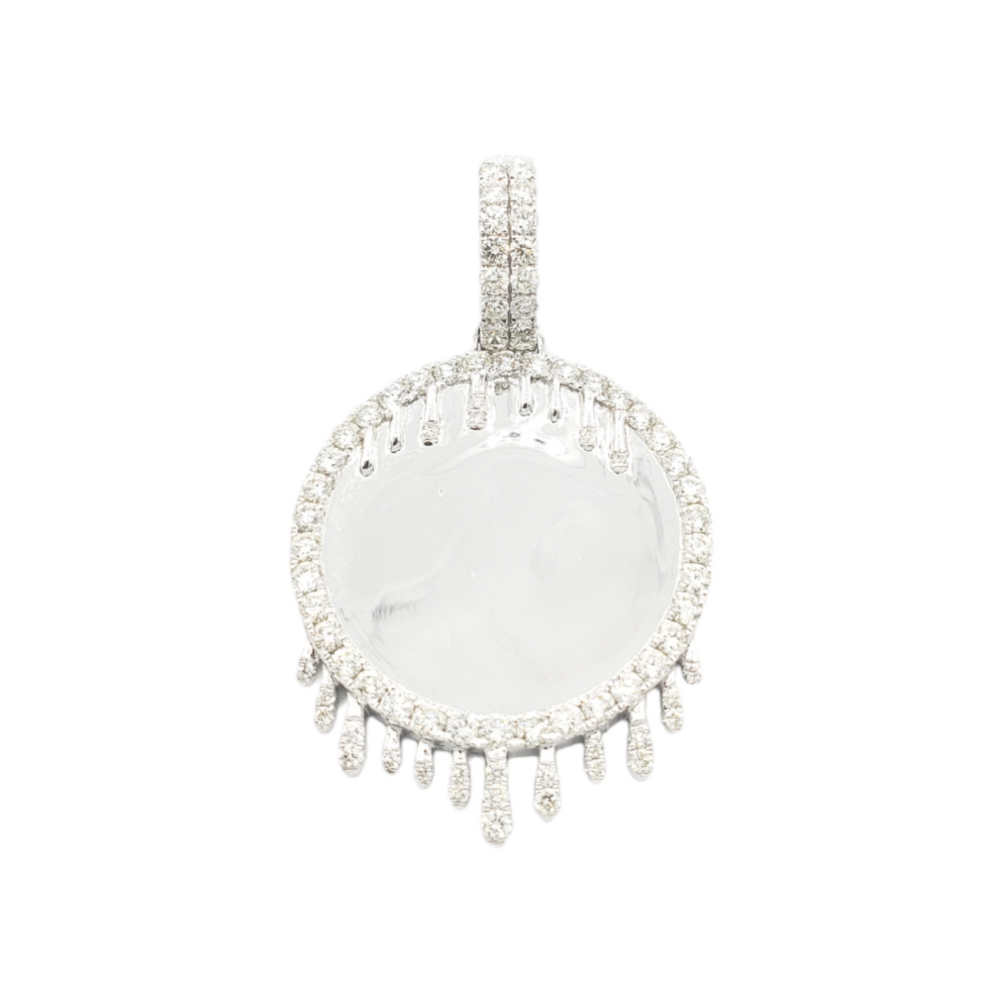 14k Drip Diamond Picture Pendant With 2.50 Carats Of Diamonds #14430