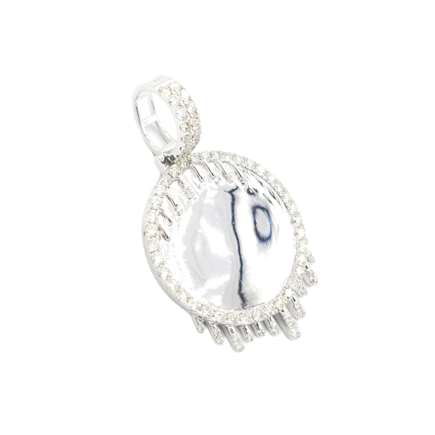 14k Drip Diamond Picture Pendant With 2.50 Carats Of Diamonds #14430