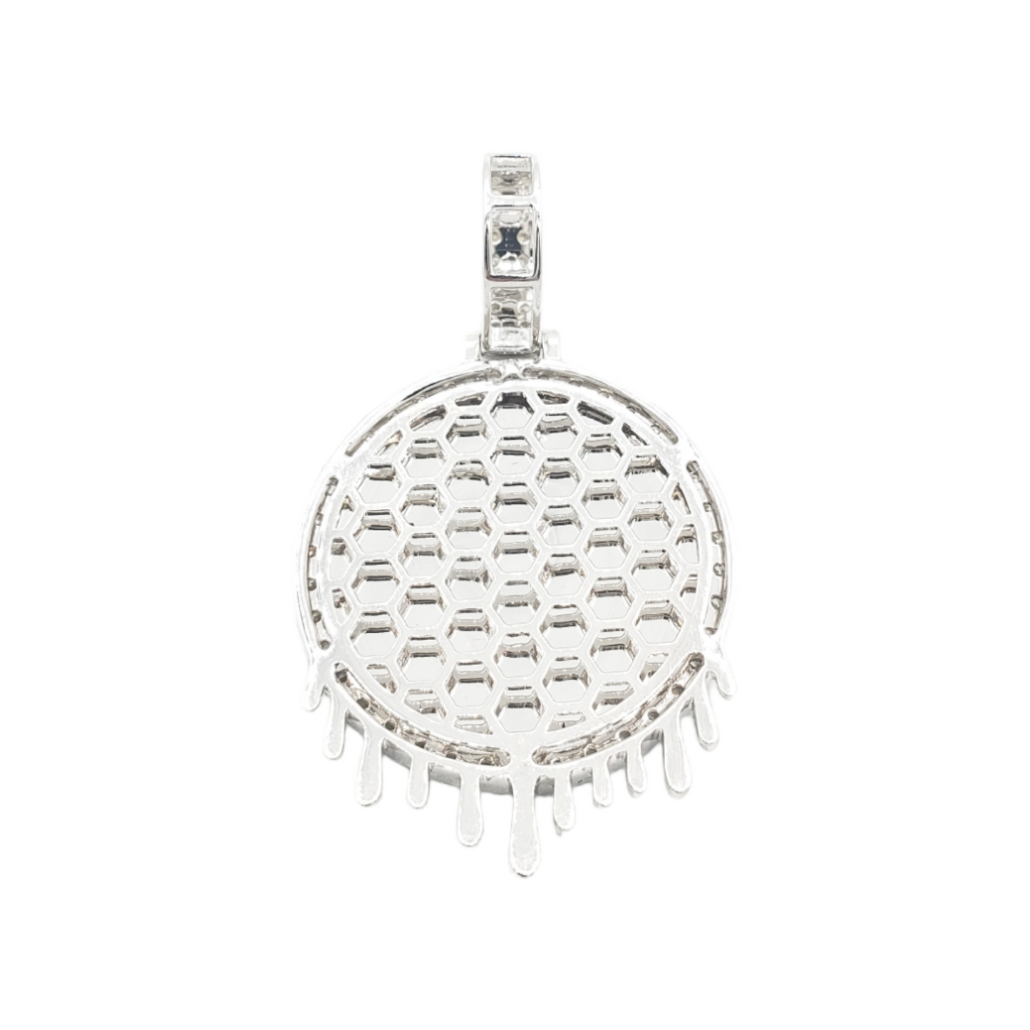 14k Drip Diamond Picture Pendant With 2.50 Carats Of Diamonds #14430