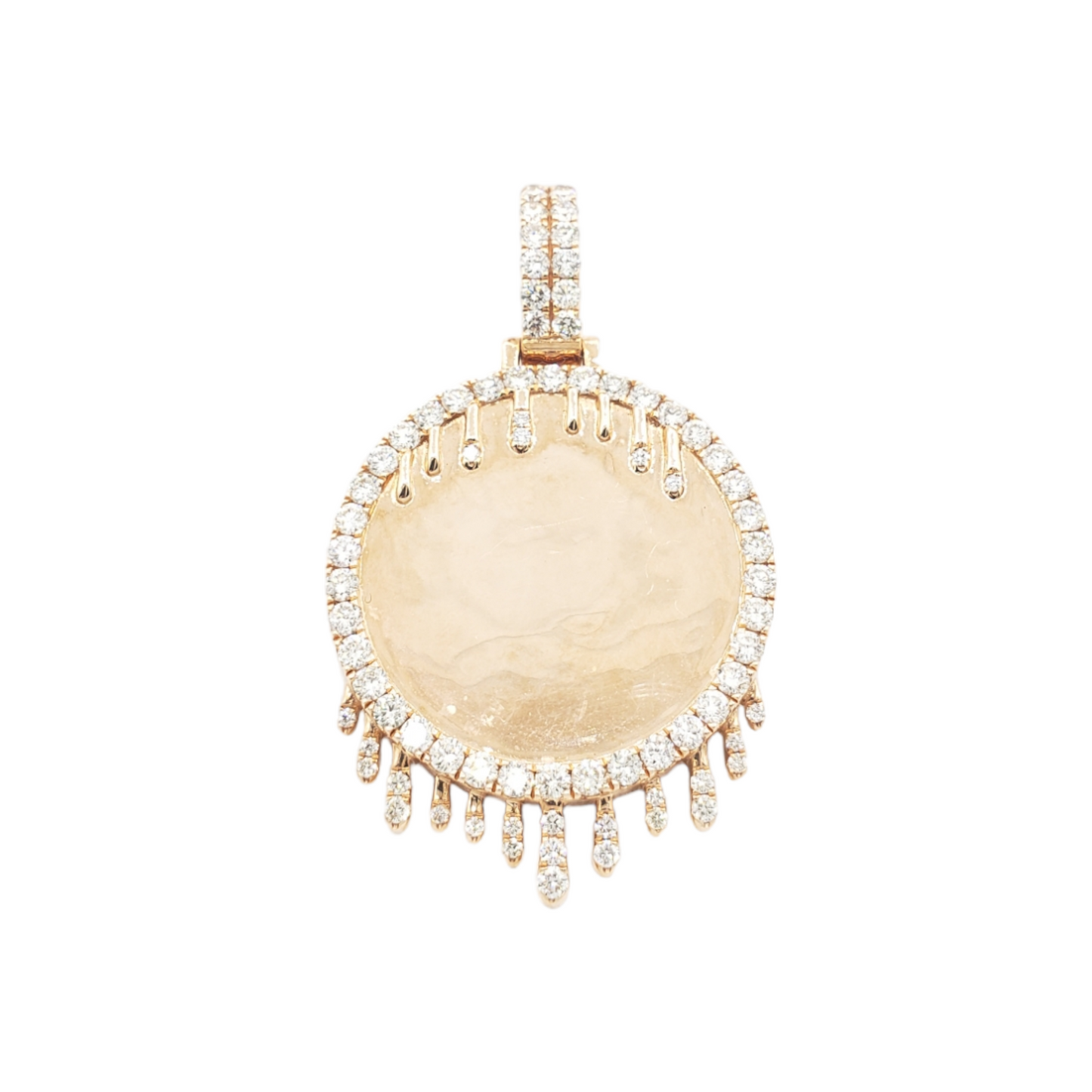 14k Drip Diamond Picture Pendant With 2.50 Carats Of Diamonds #14430