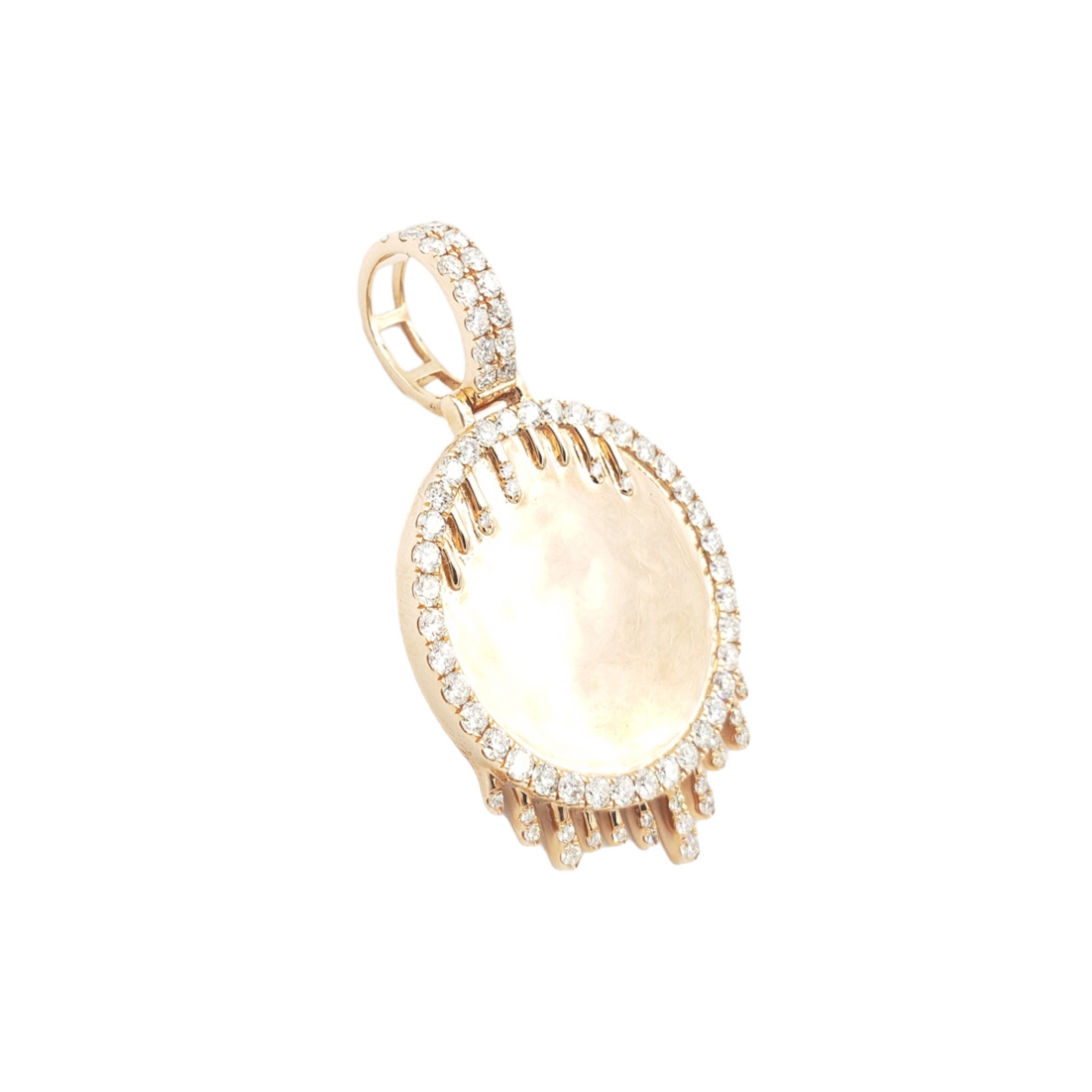 14k Drip Diamond Picture Pendant With 2.50 Carats Of Diamonds #14430
