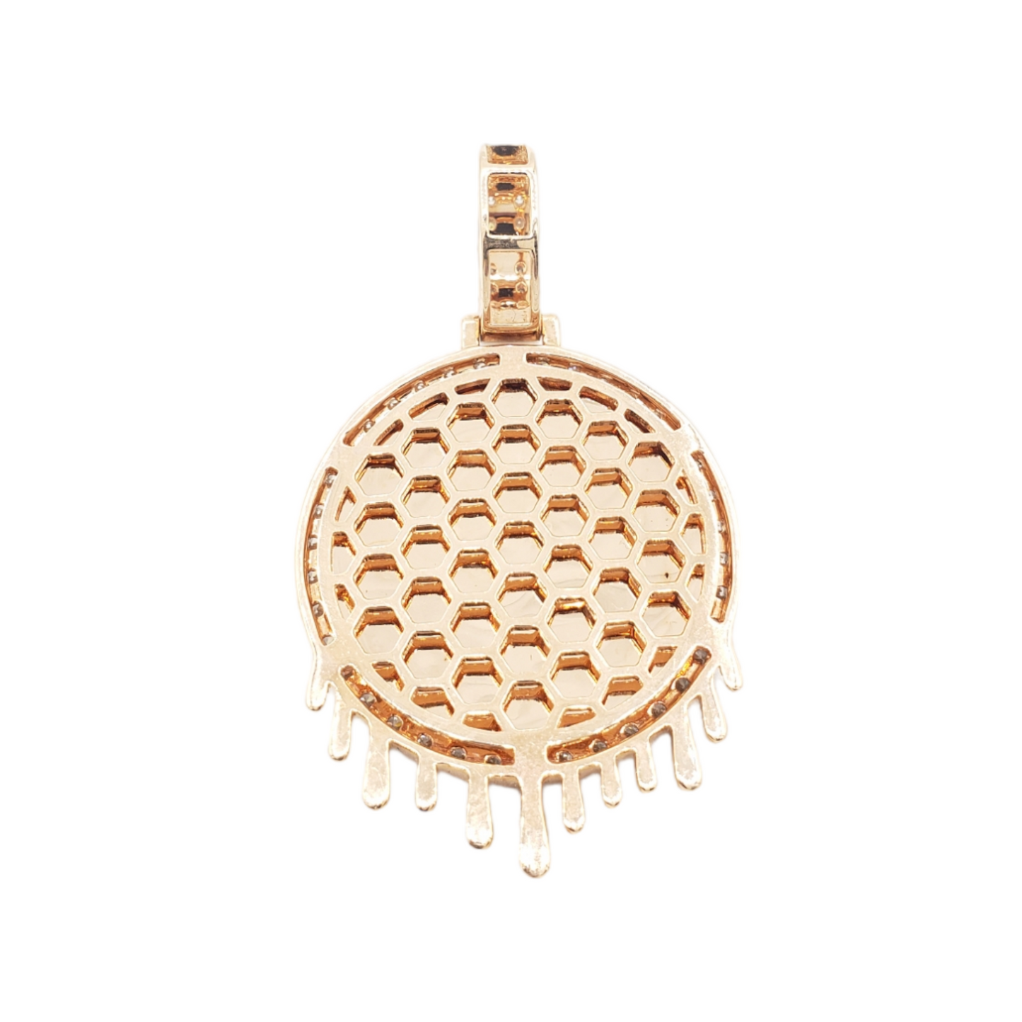 14k Drip Diamond Picture Pendant With 2.50 Carats Of Diamonds #14430