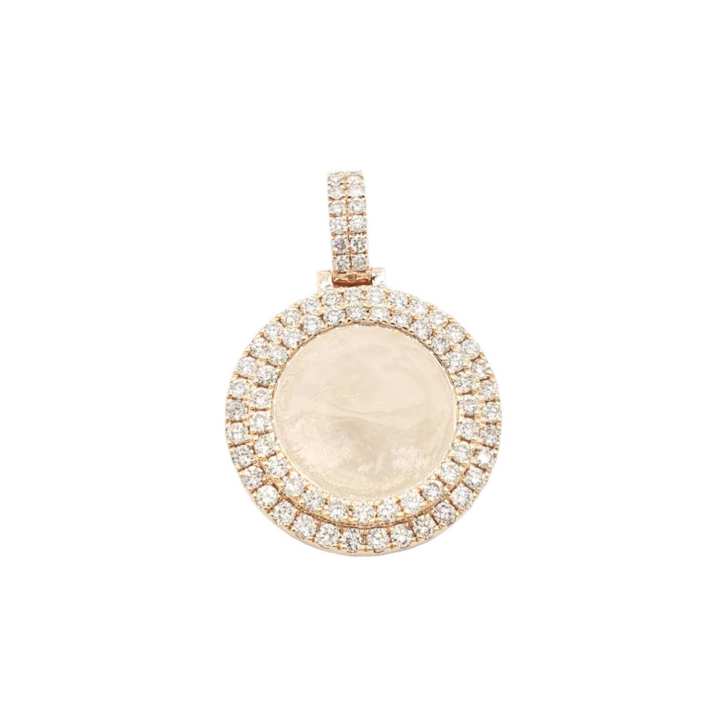 14k 3 Row Diamond Picture Pendant With 2.75 Carats Of Diamonds #14429