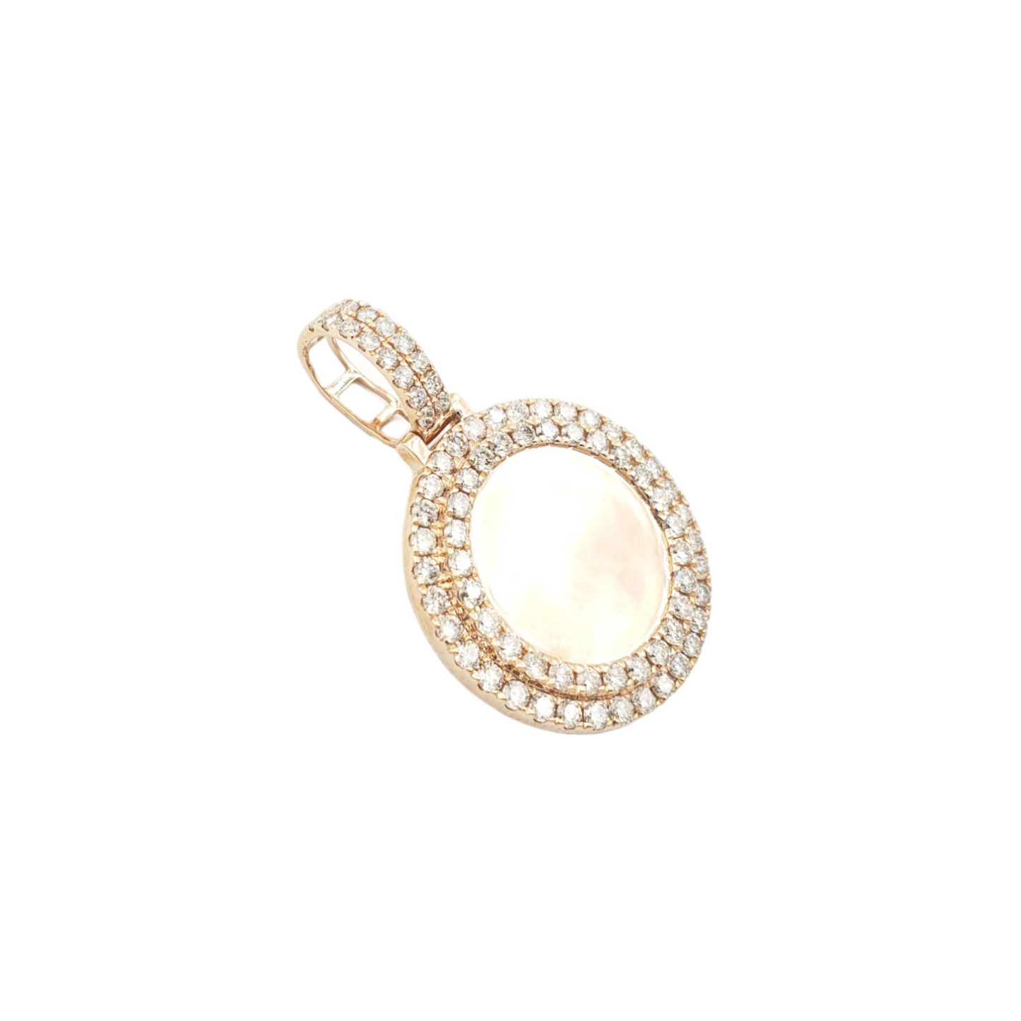 14k 3 Row Diamond Picture Pendant With 2.75 Carats Of Diamonds #14429
