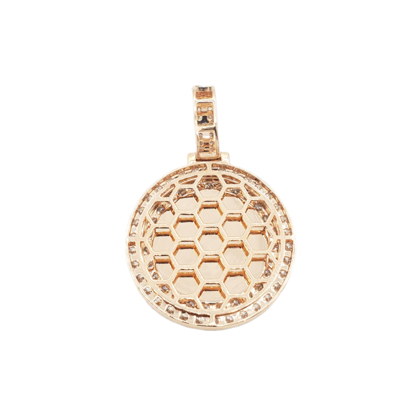 14k 3 Row Diamond Picture Pendant With 2.75 Carats Of Diamonds #14429