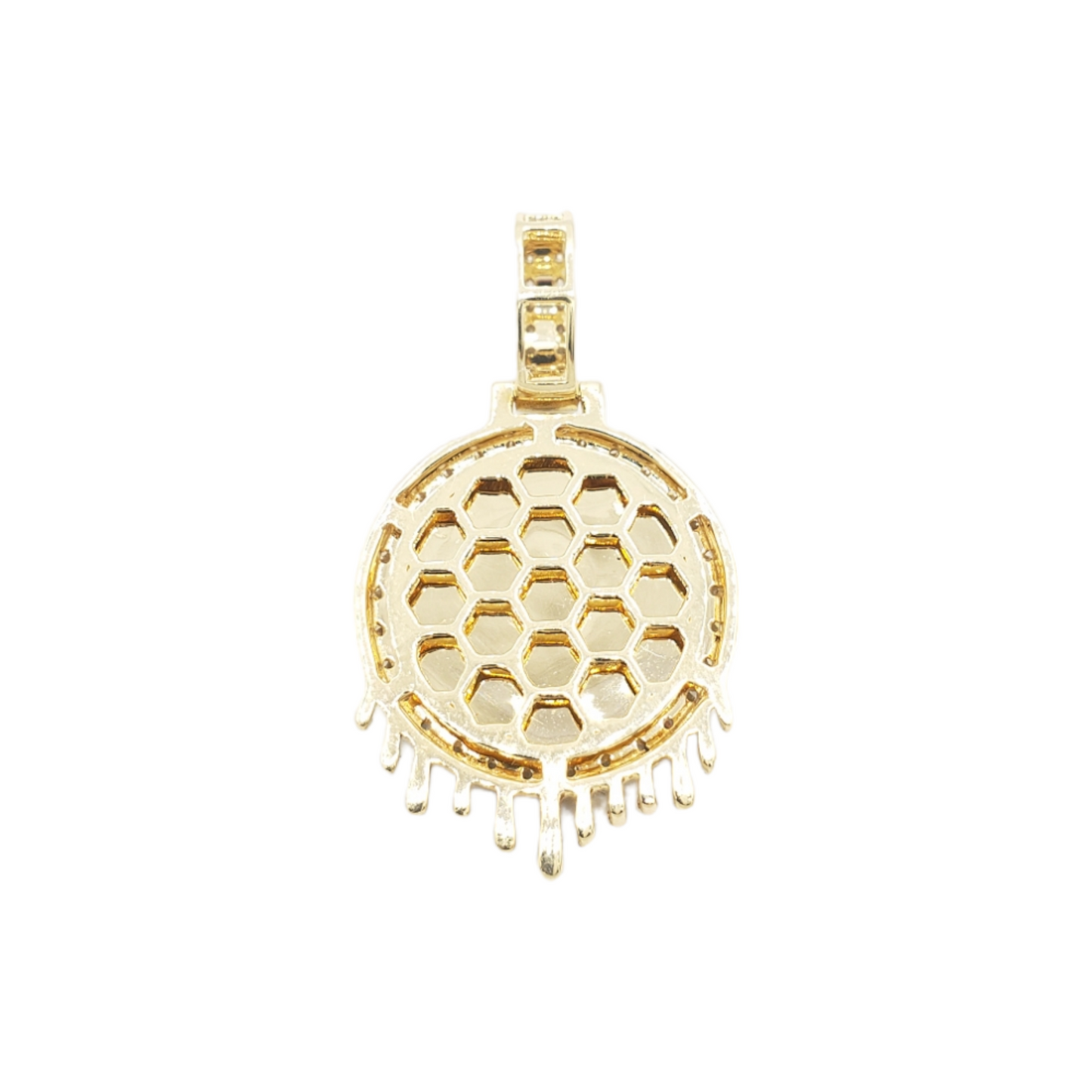 14k Drip Diamond Picture Pendant With 1.40 Carats Of Diamonds #11298