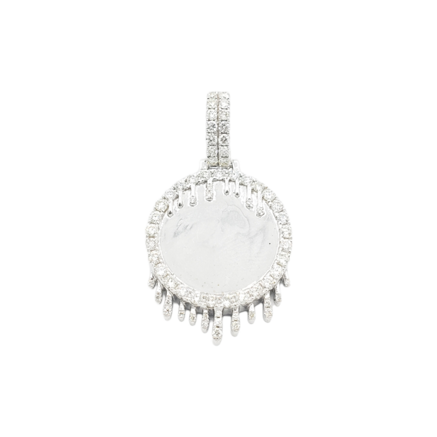 14k Drip Diamond Picture Pendant With 1.40 Carats Of Diamonds #11298
