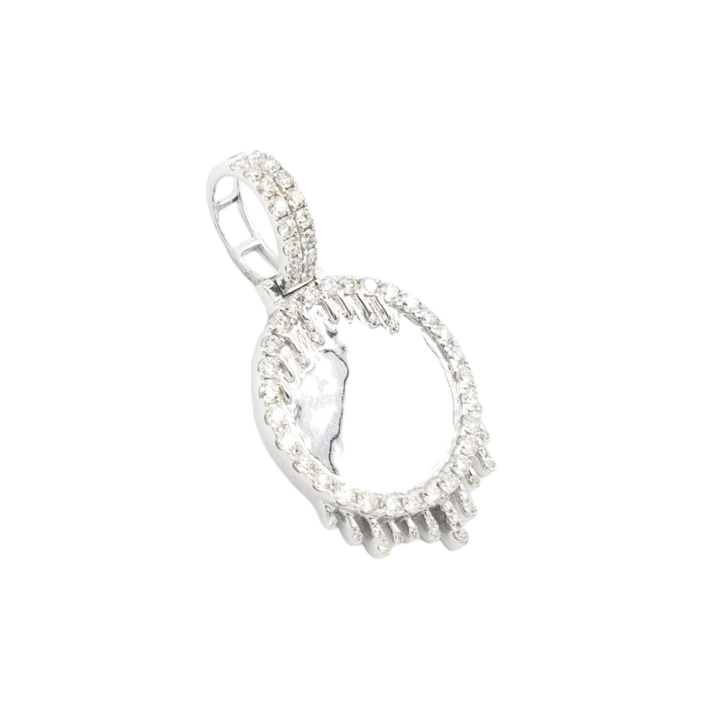 14k Drip Diamond Picture Pendant With 1.40 Carats Of Diamonds #11298