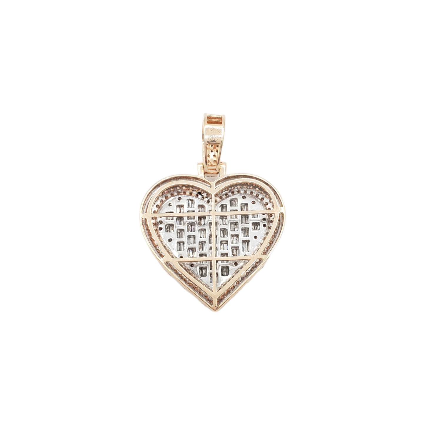 14k Baguette Diamond Heart With 2.23 Carats Of Diamonds #24037