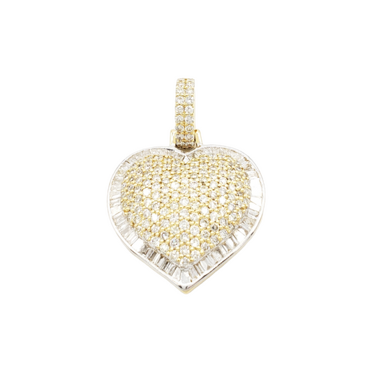 14k Baguette Diamond Heart With 2.87 Carats Of Diamonds #21962