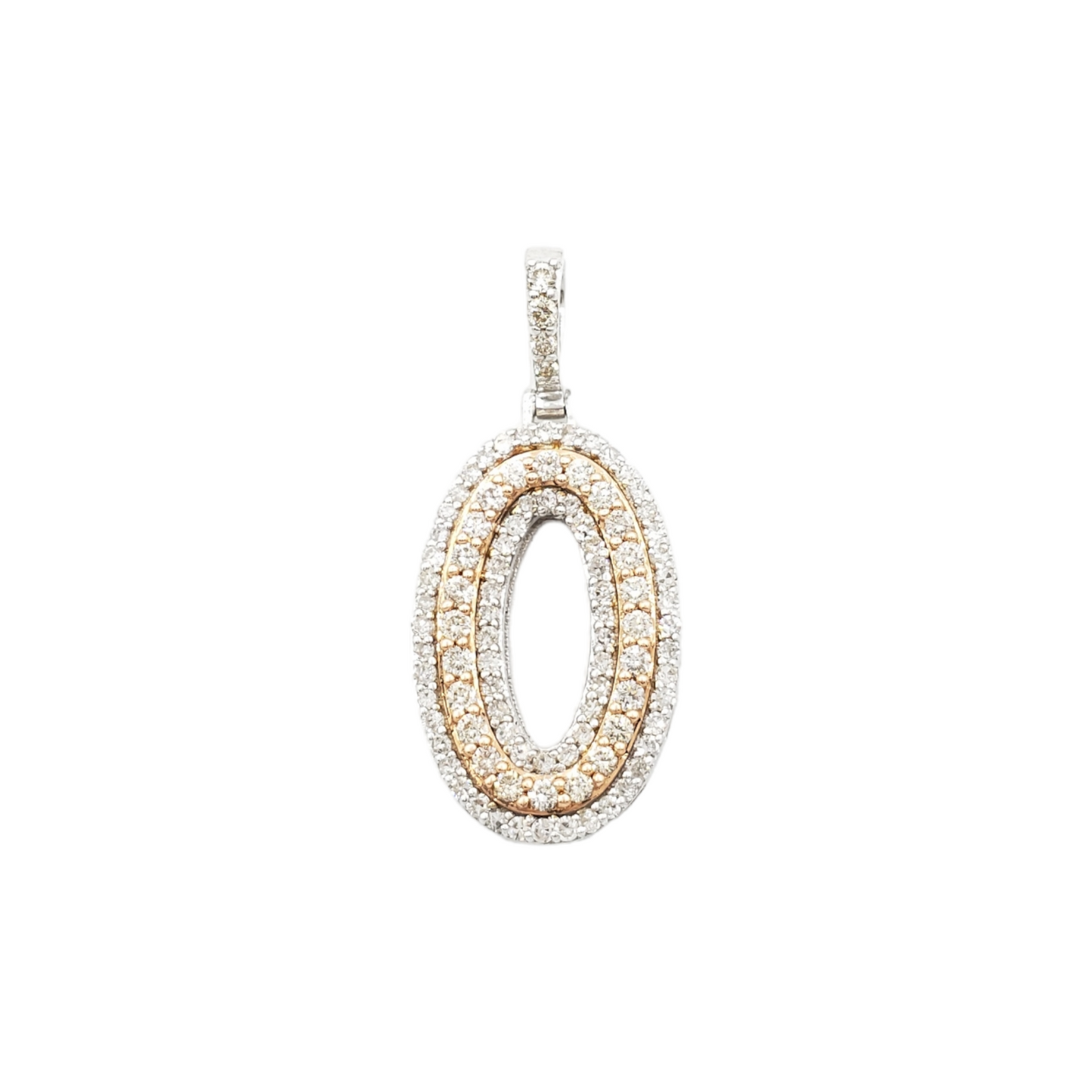 14k Gold Diamond Initial Pendant