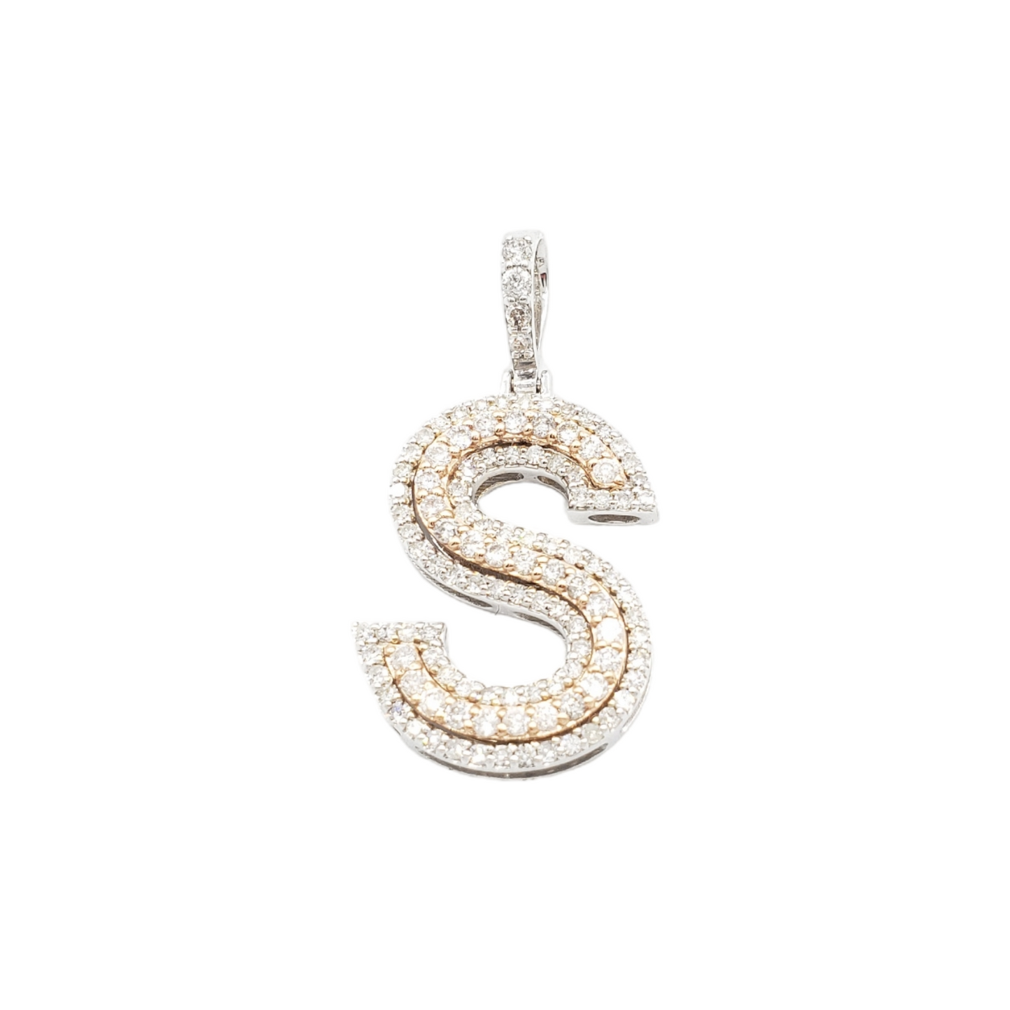 14k Gold Diamond Initial Pendant