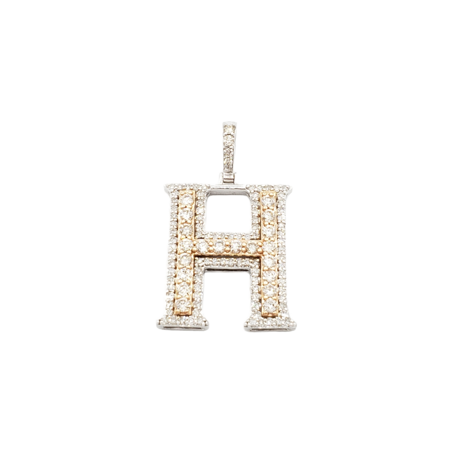 14k Gold Diamond Initial Pendant